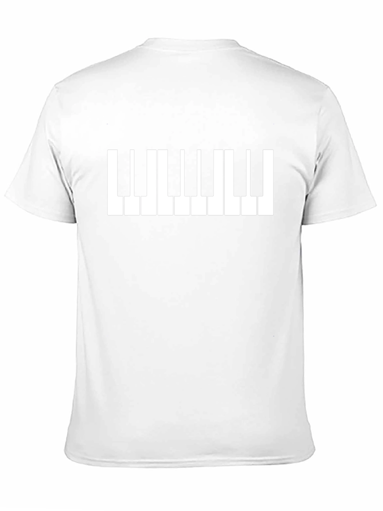 Piano Keys Graphic Tee - Black Cotton T-Shirt