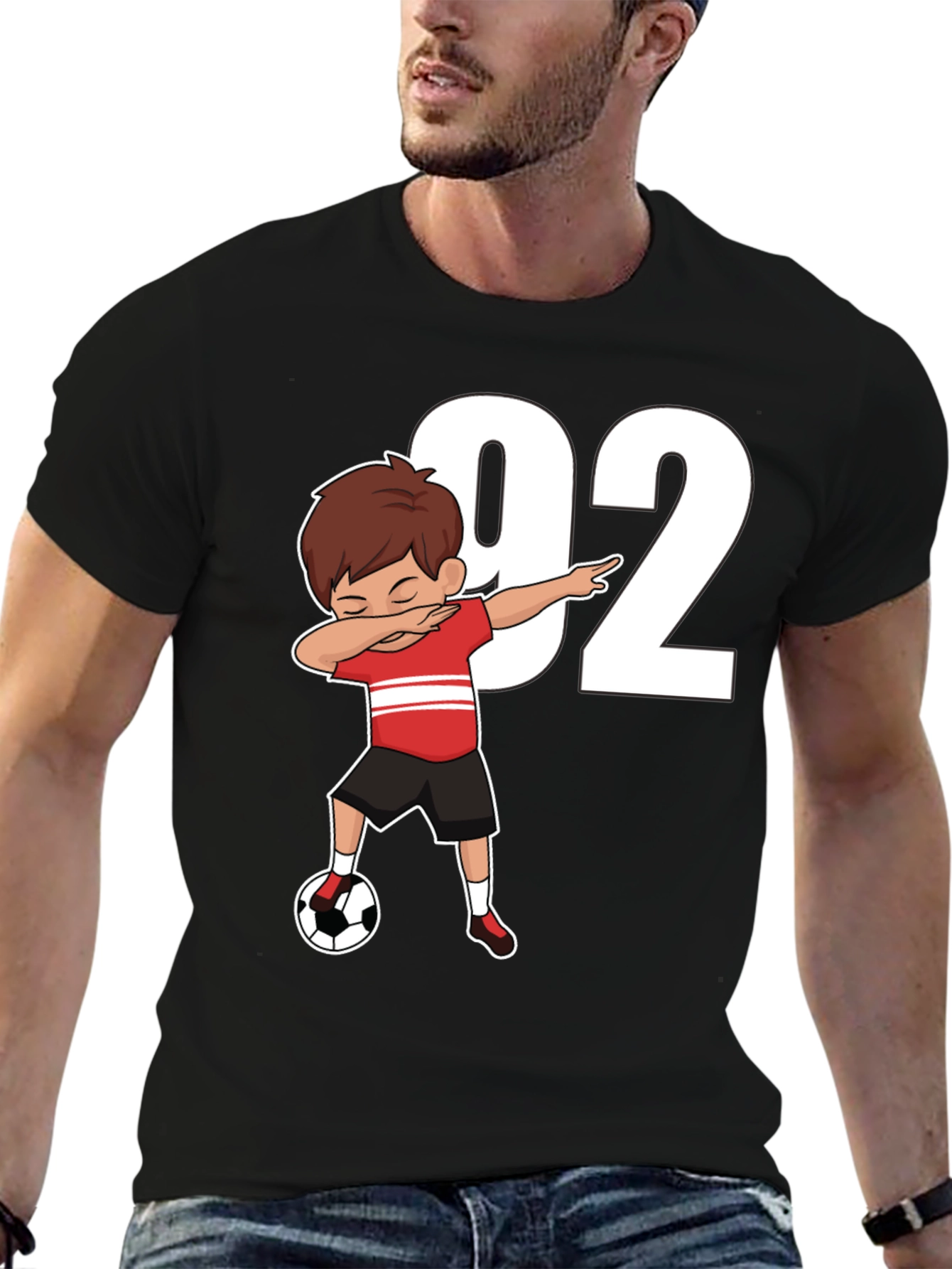 Soccer Dab Boy 92 Black T-Shirt