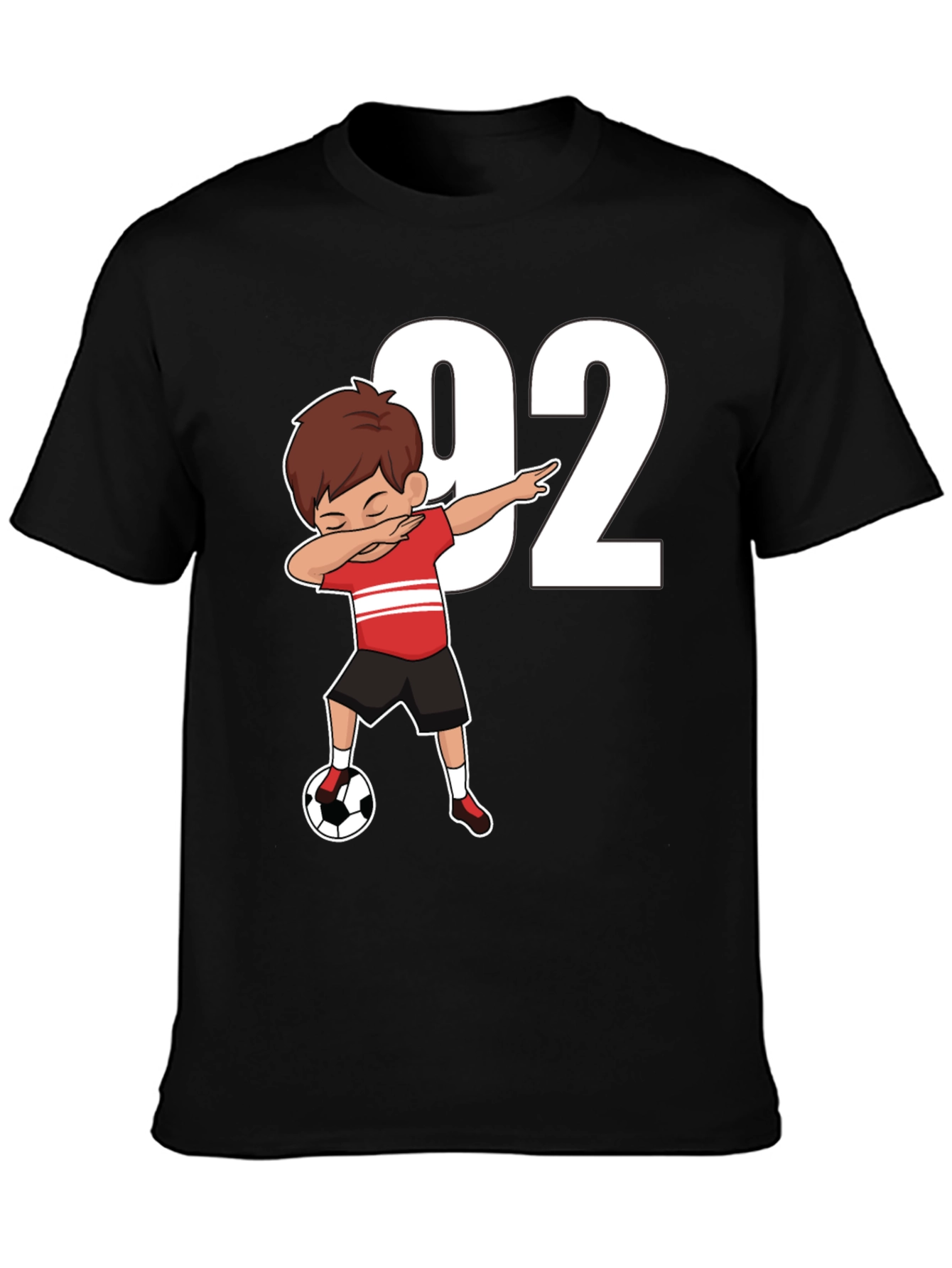 Soccer Dab Boy 92 Black T-Shirt