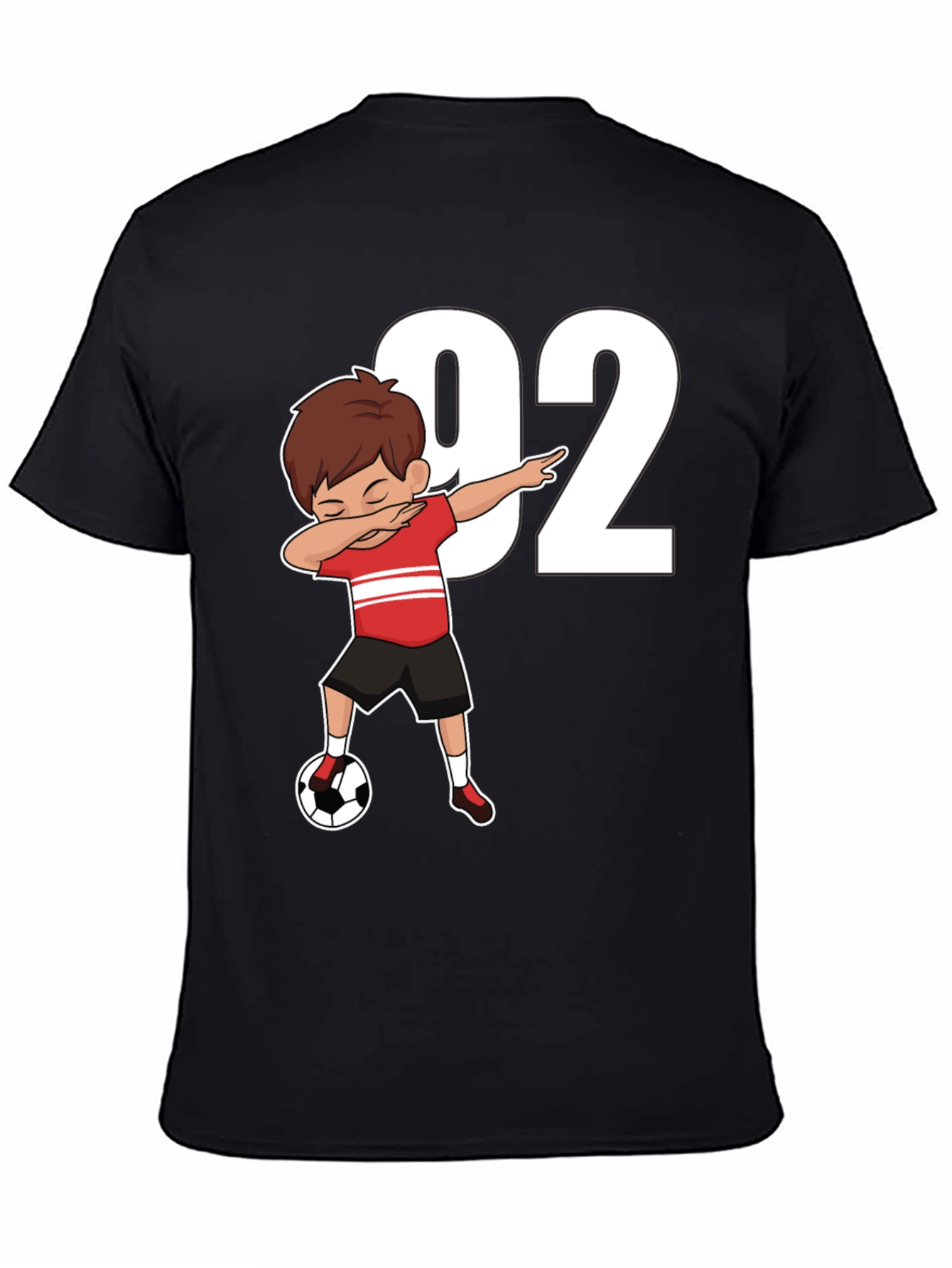 Soccer Dab Boy 92 Black T-Shirt