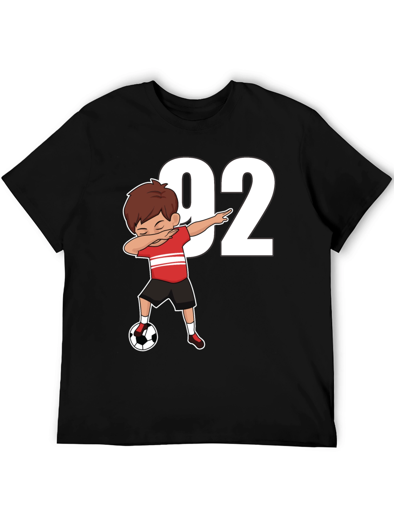 Soccer Dab Boy 92 Black T-Shirt