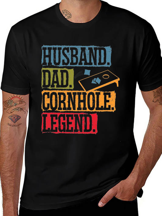 Husband Dad Cornhole Legend Graphic Tee