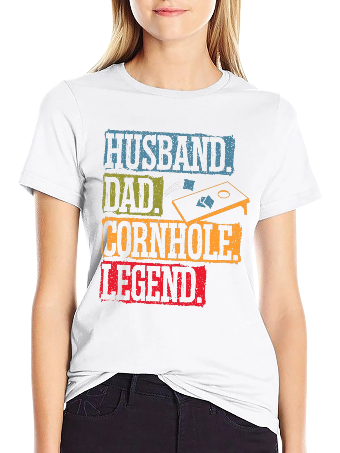 Husband Dad Cornhole Legend Graphic Tee