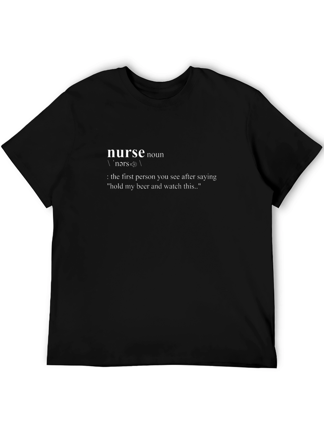 Nurse Definition Black T-Shirt