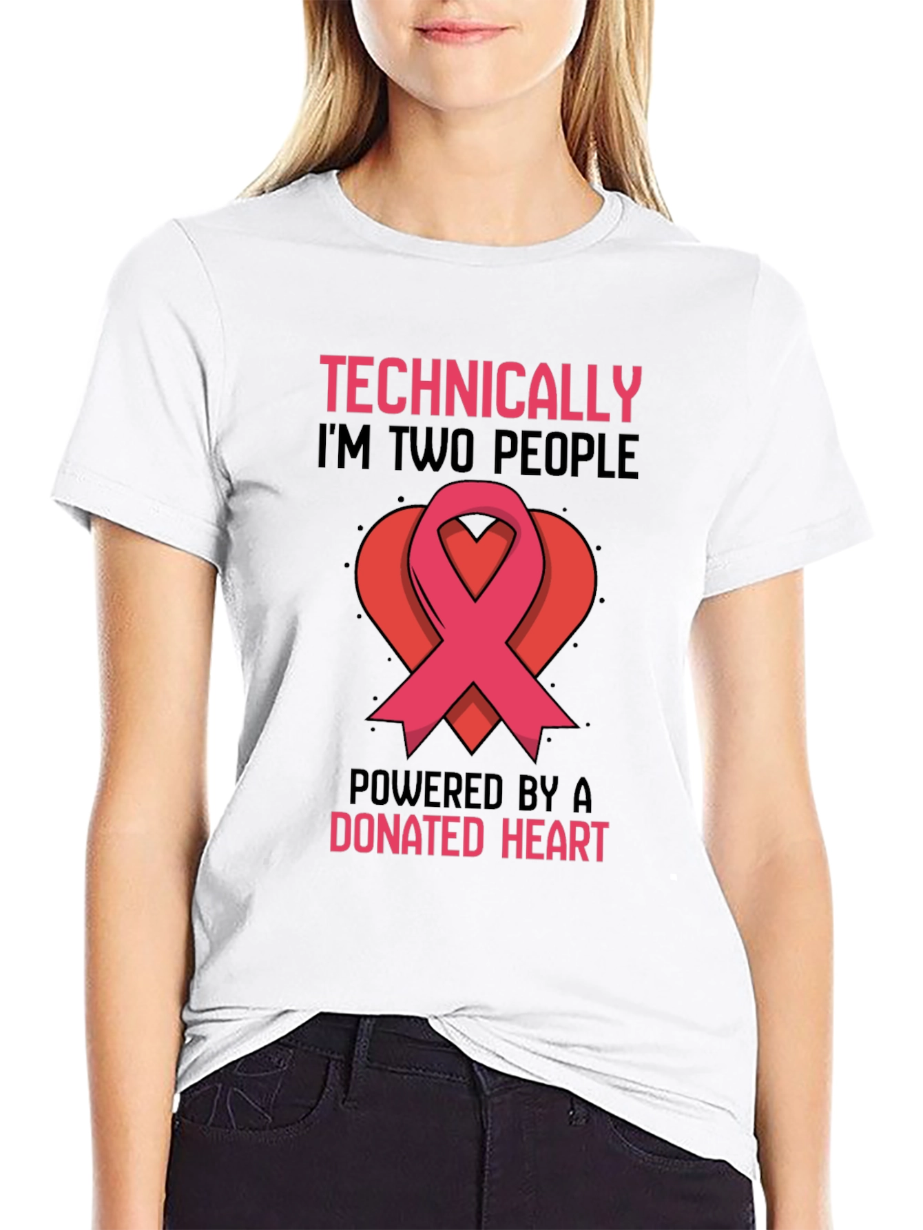 Technically Two People Donated Heart T-Shirt