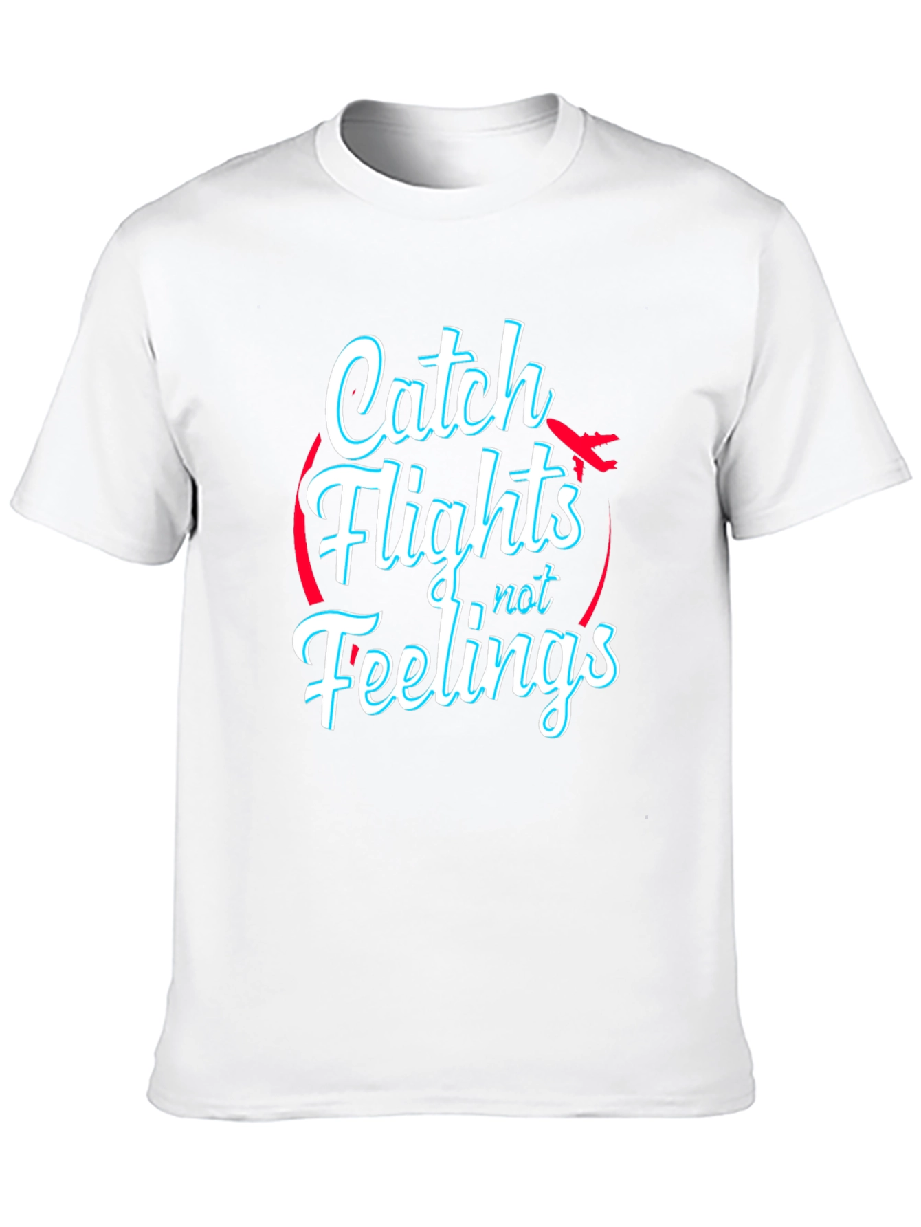 Catch Flights Not Feelings Black T-Shirt