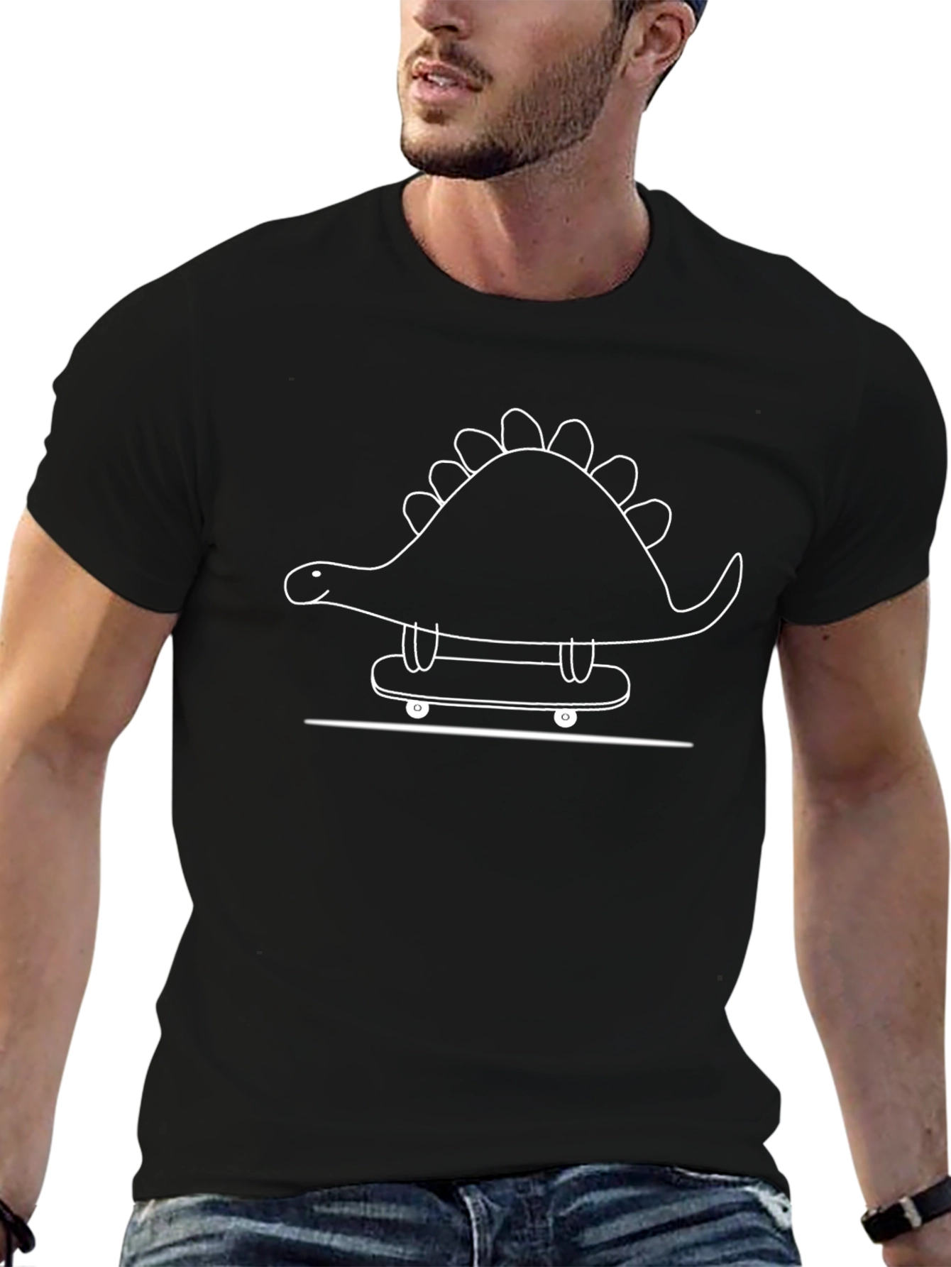 Dino Skateboarder Graphic T-Shirt