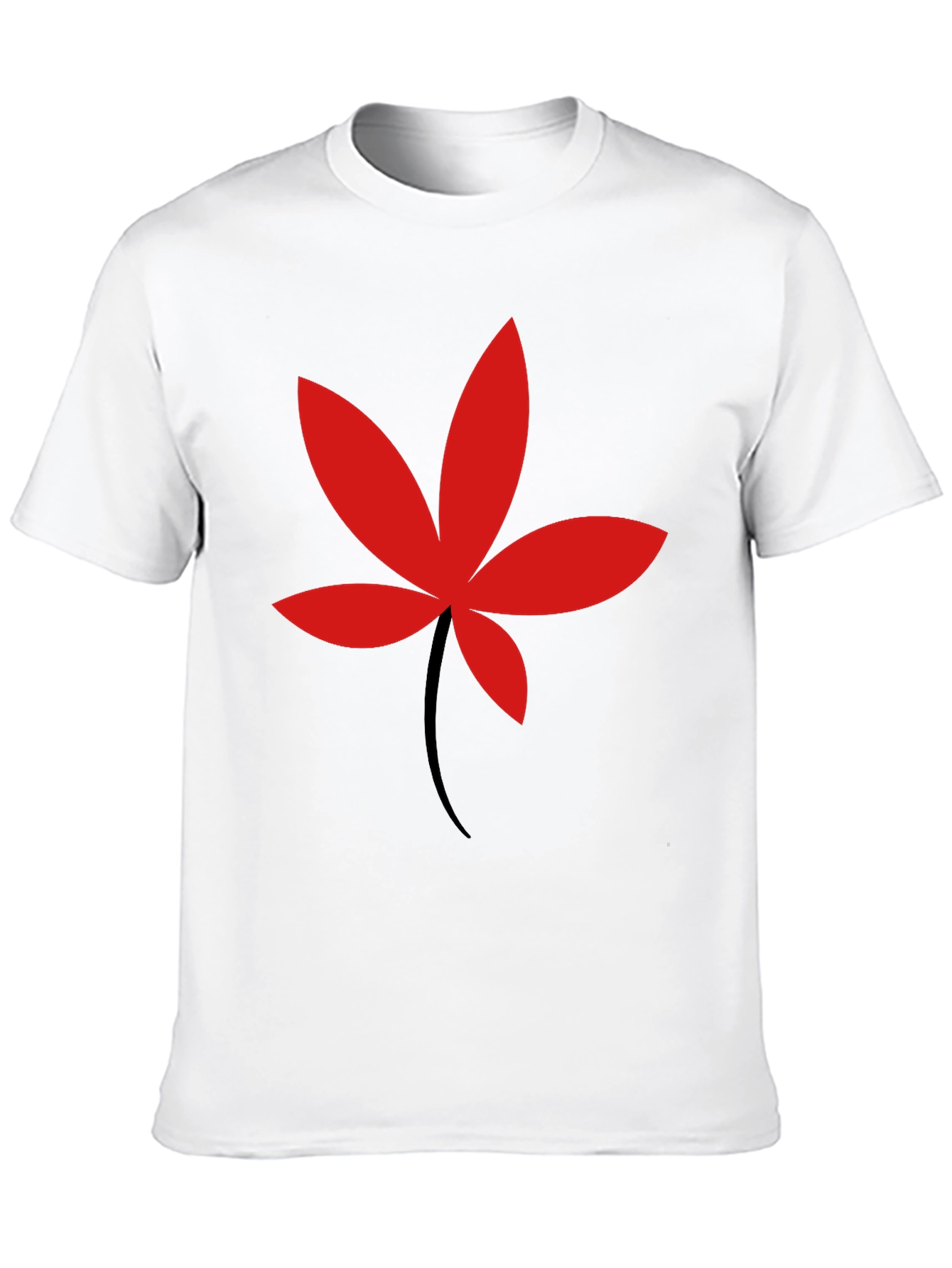 Bold Leaf Graphic Tee - Mens Black T-Shirt