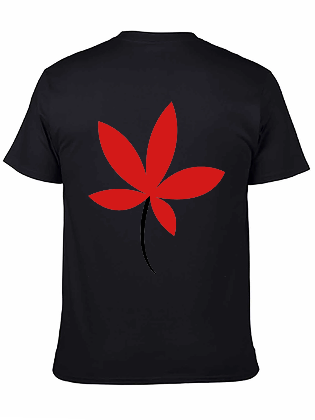 Bold Leaf Graphic Tee - Mens Black T-Shirt