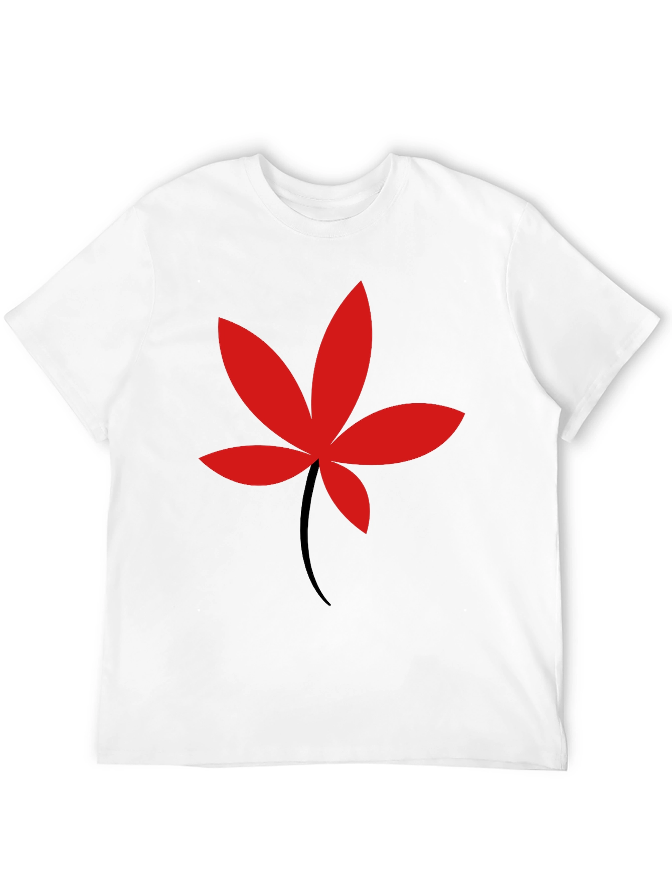 Bold Leaf Graphic Tee - Mens Black T-Shirt