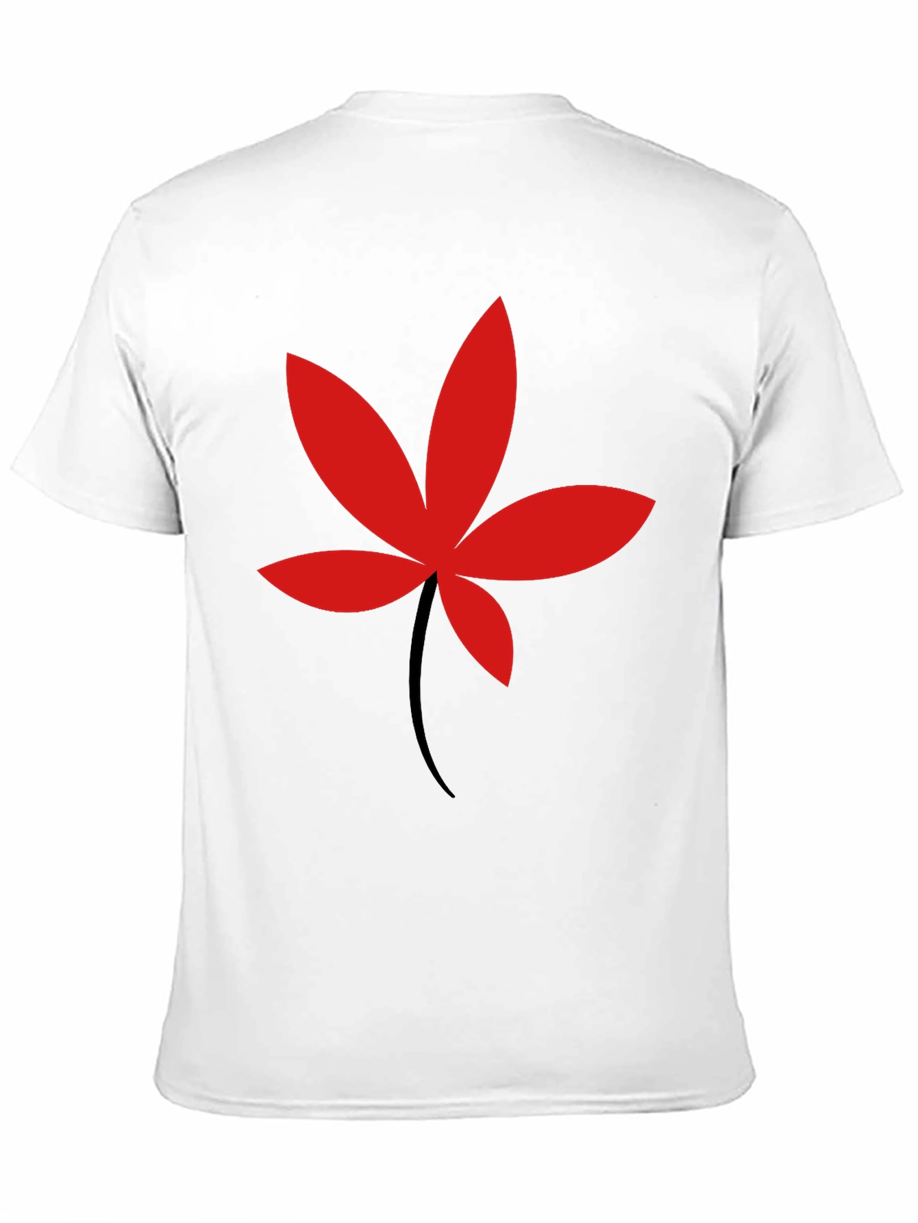 Bold Leaf Graphic Tee - Mens Black T-Shirt