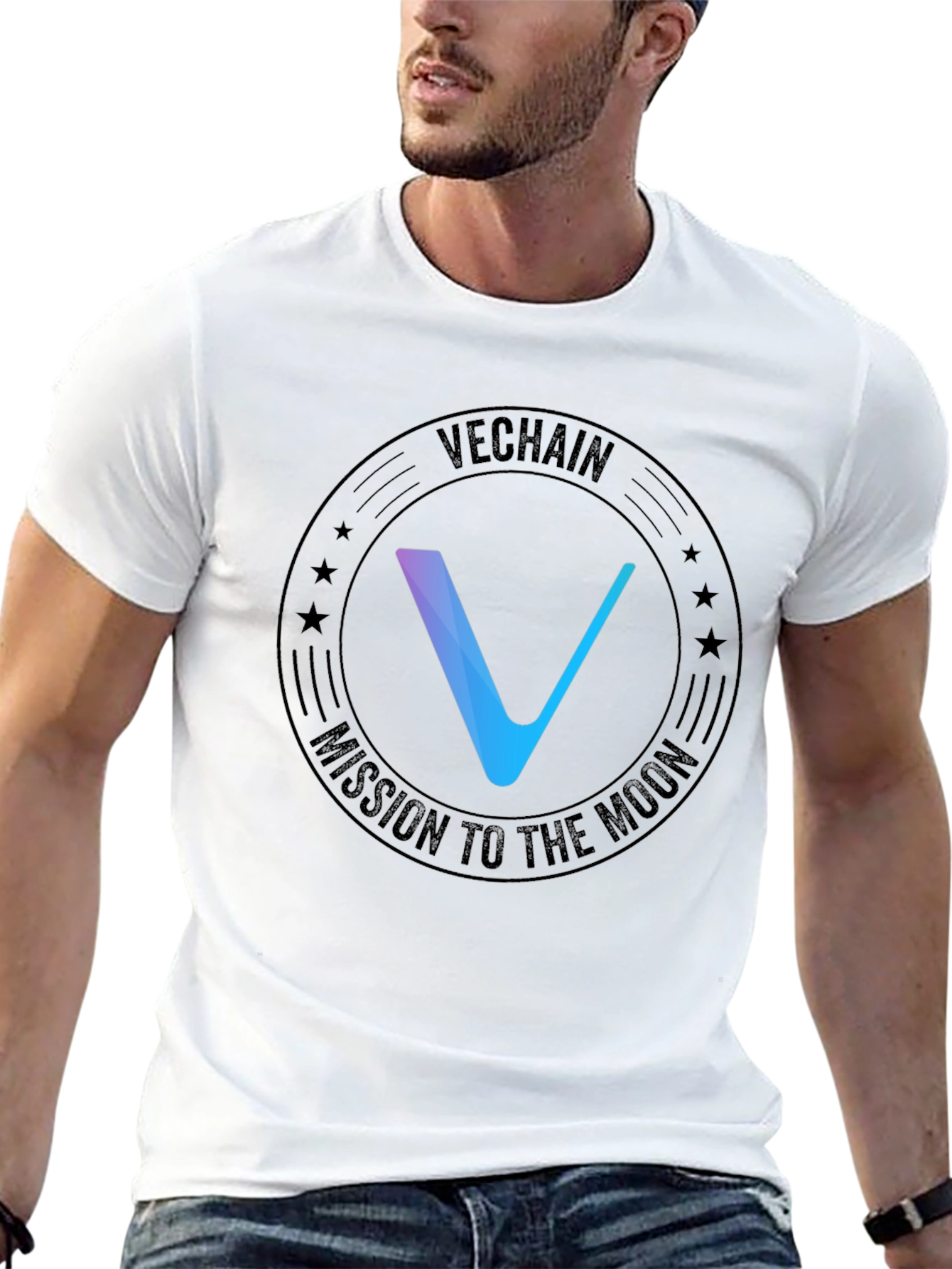 VeChain Mission to the Moon Black T-Shirt
