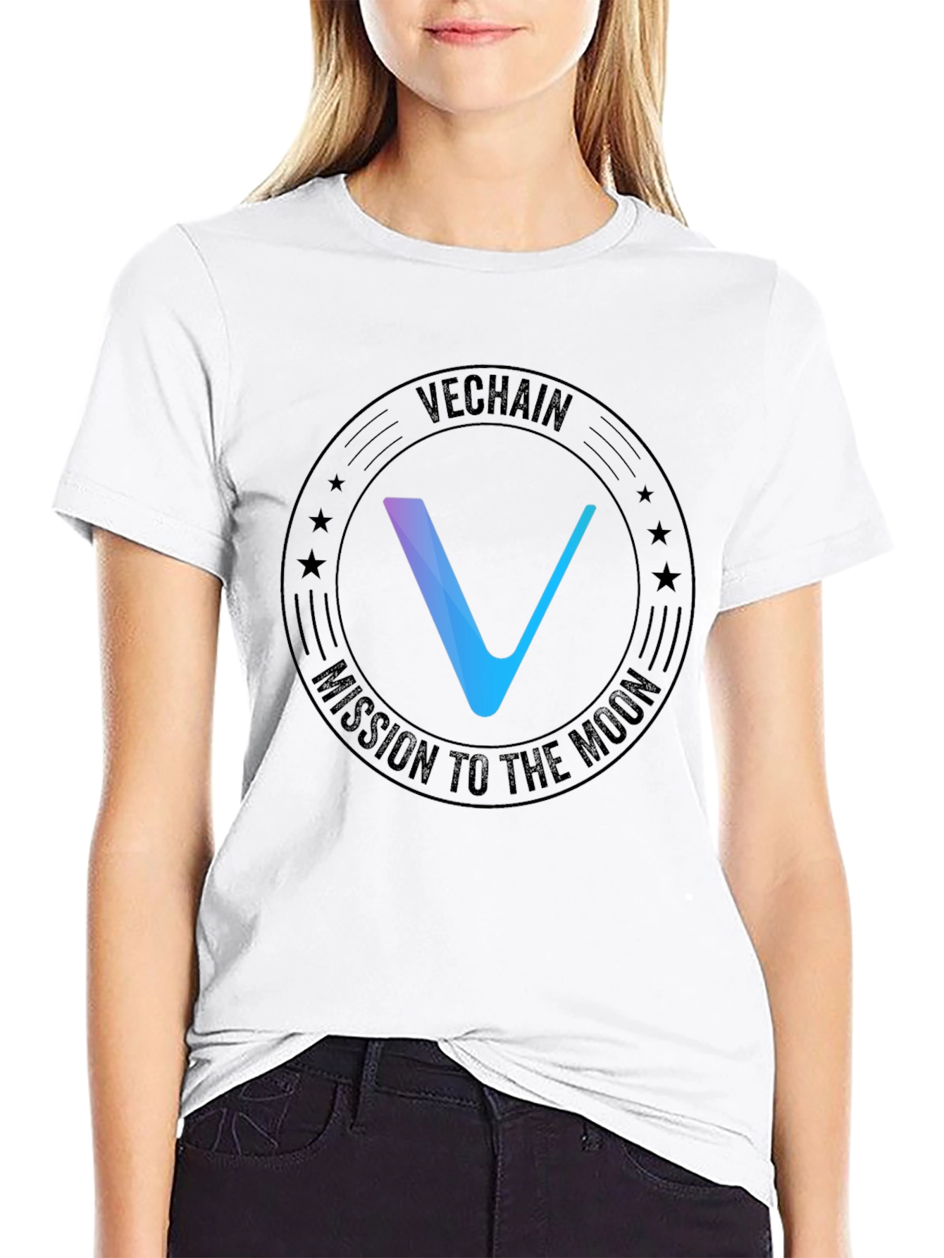 VeChain Mission to the Moon Black T-Shirt