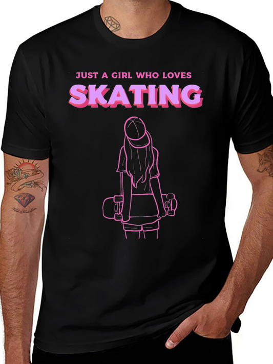 Girl Who Loves Skating T-Shirt