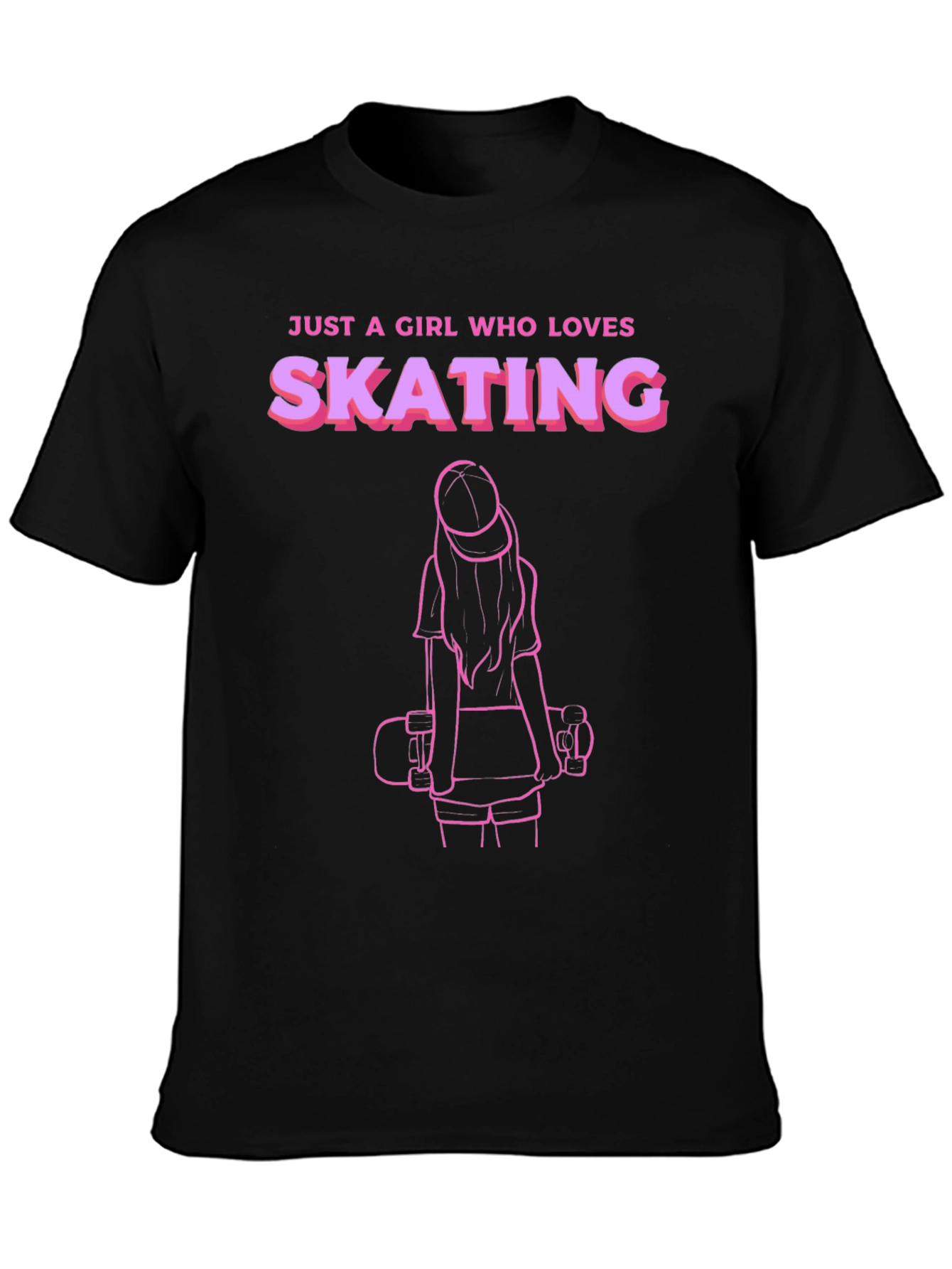 Girl Who Loves Skating T-Shirt