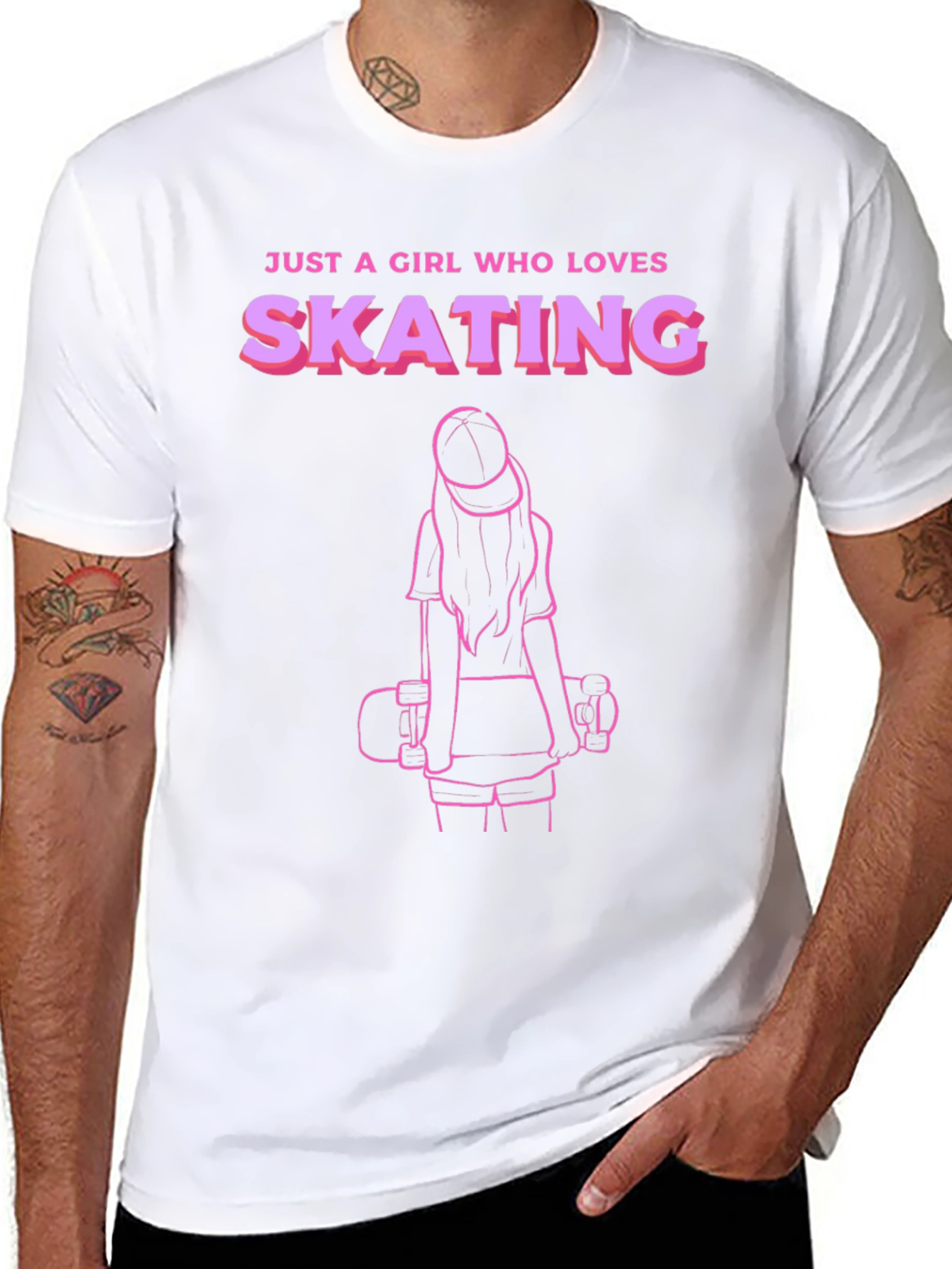 Girl Who Loves Skating T-Shirt