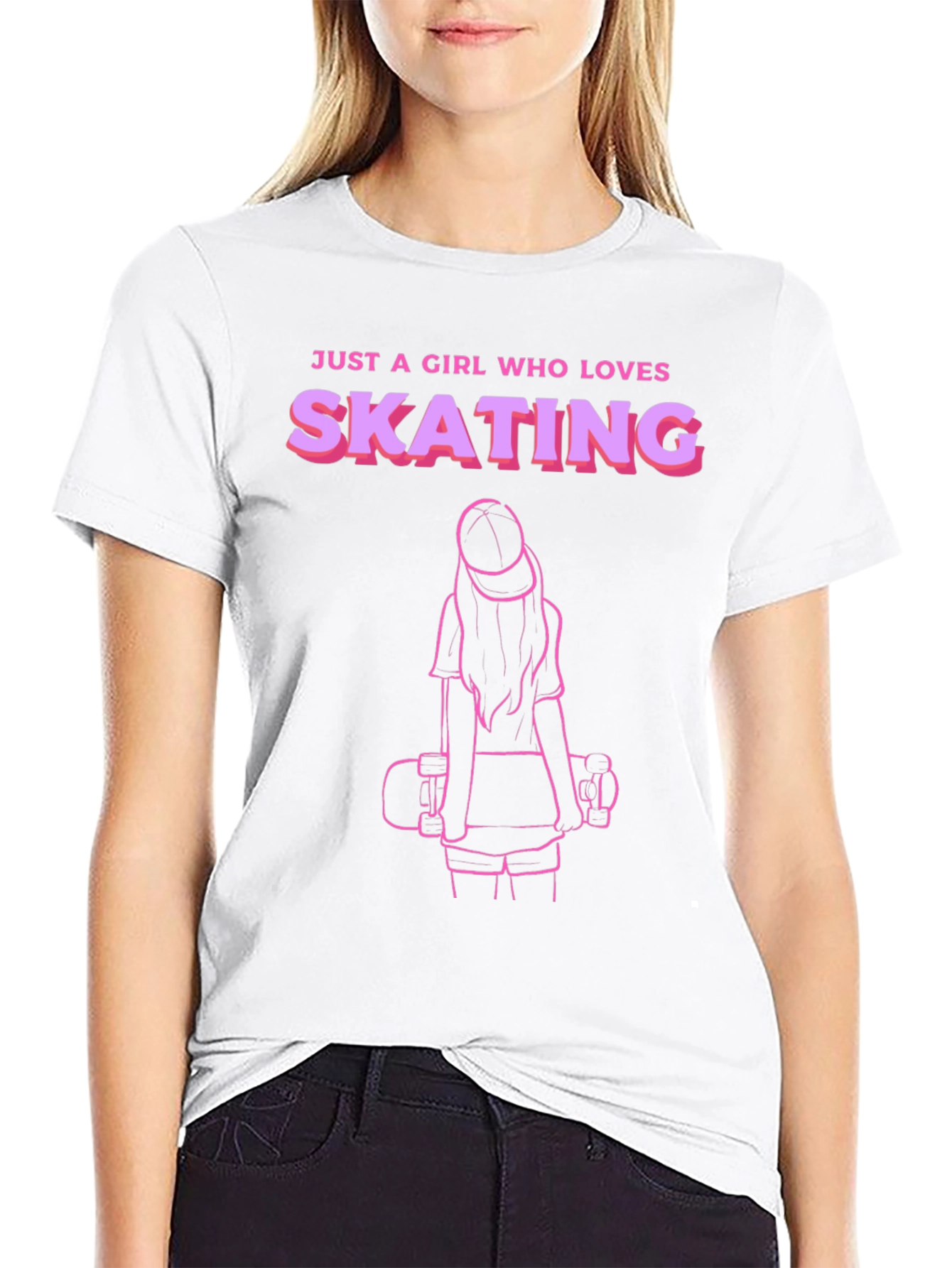 Girl Who Loves Skating T-Shirt
