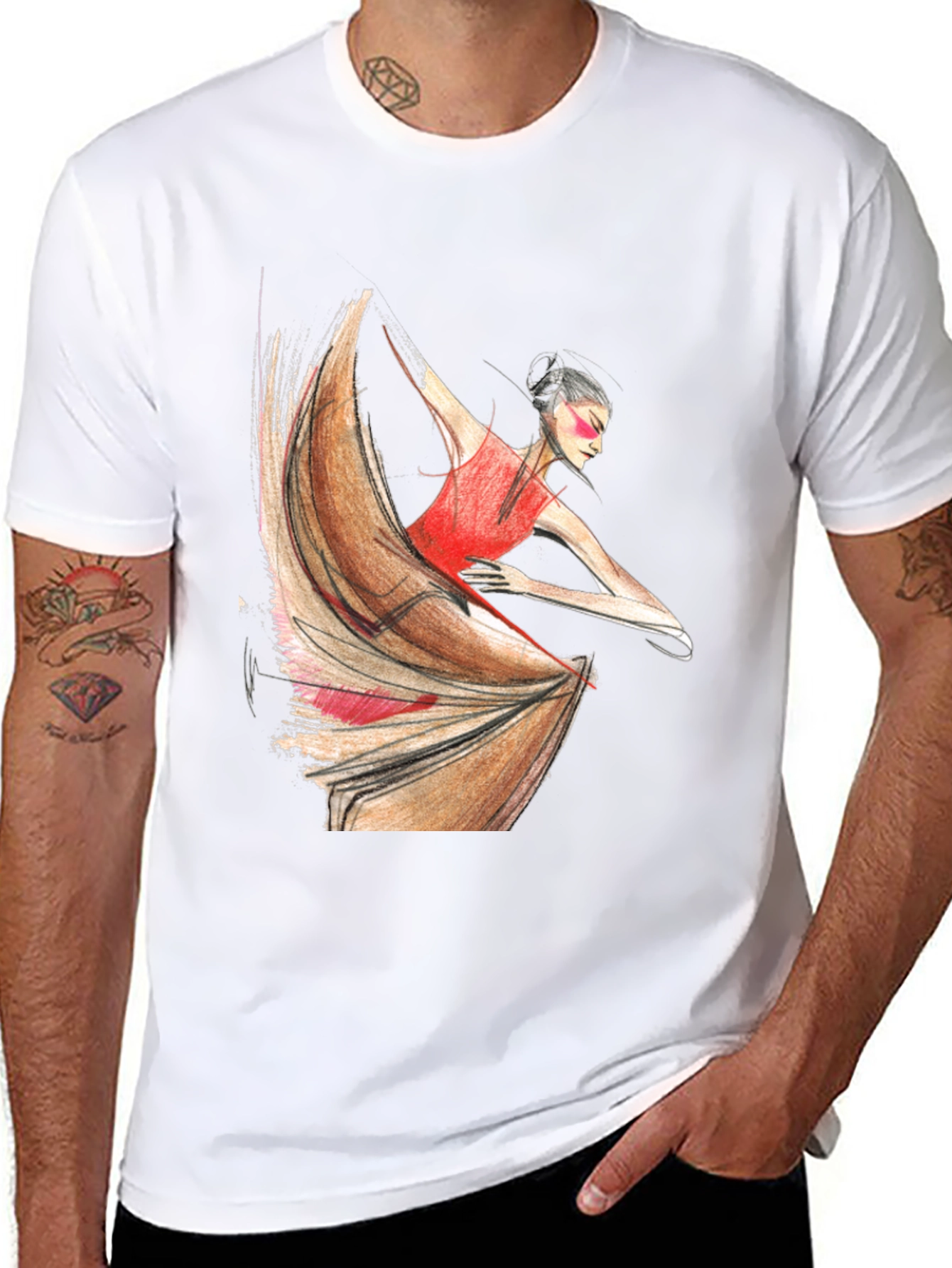 Flamenco Dancer Graphic Tee - Black Unisex T-Shirt
