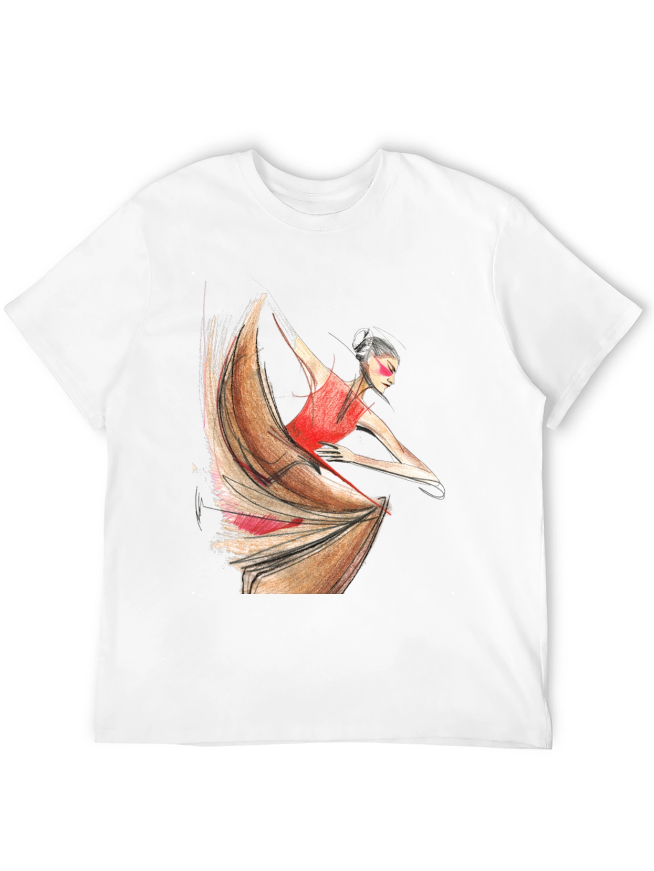 Flamenco Dancer Graphic Tee - Black Unisex T-Shirt