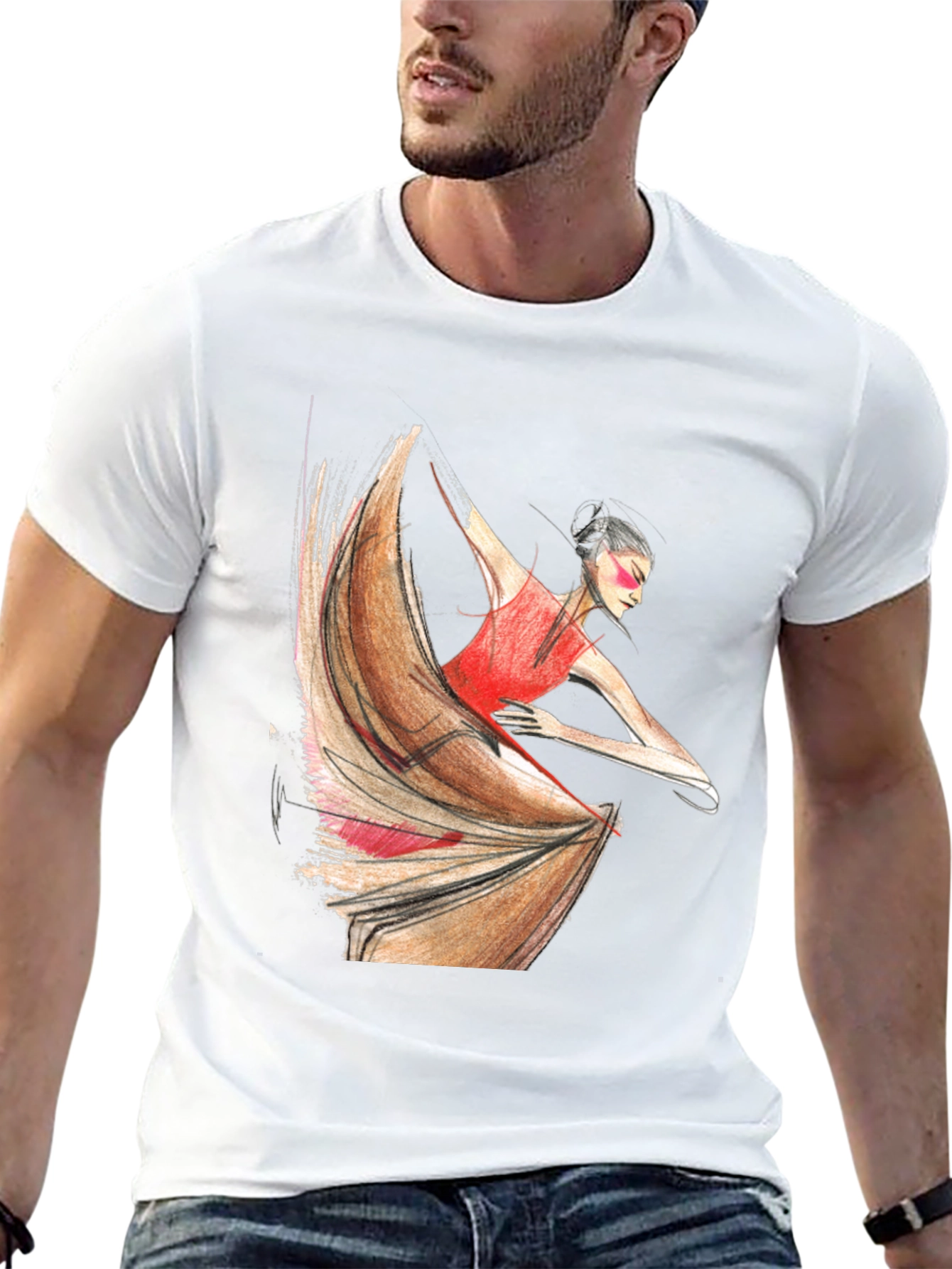 Flamenco Dancer Graphic Tee - Black Unisex T-Shirt