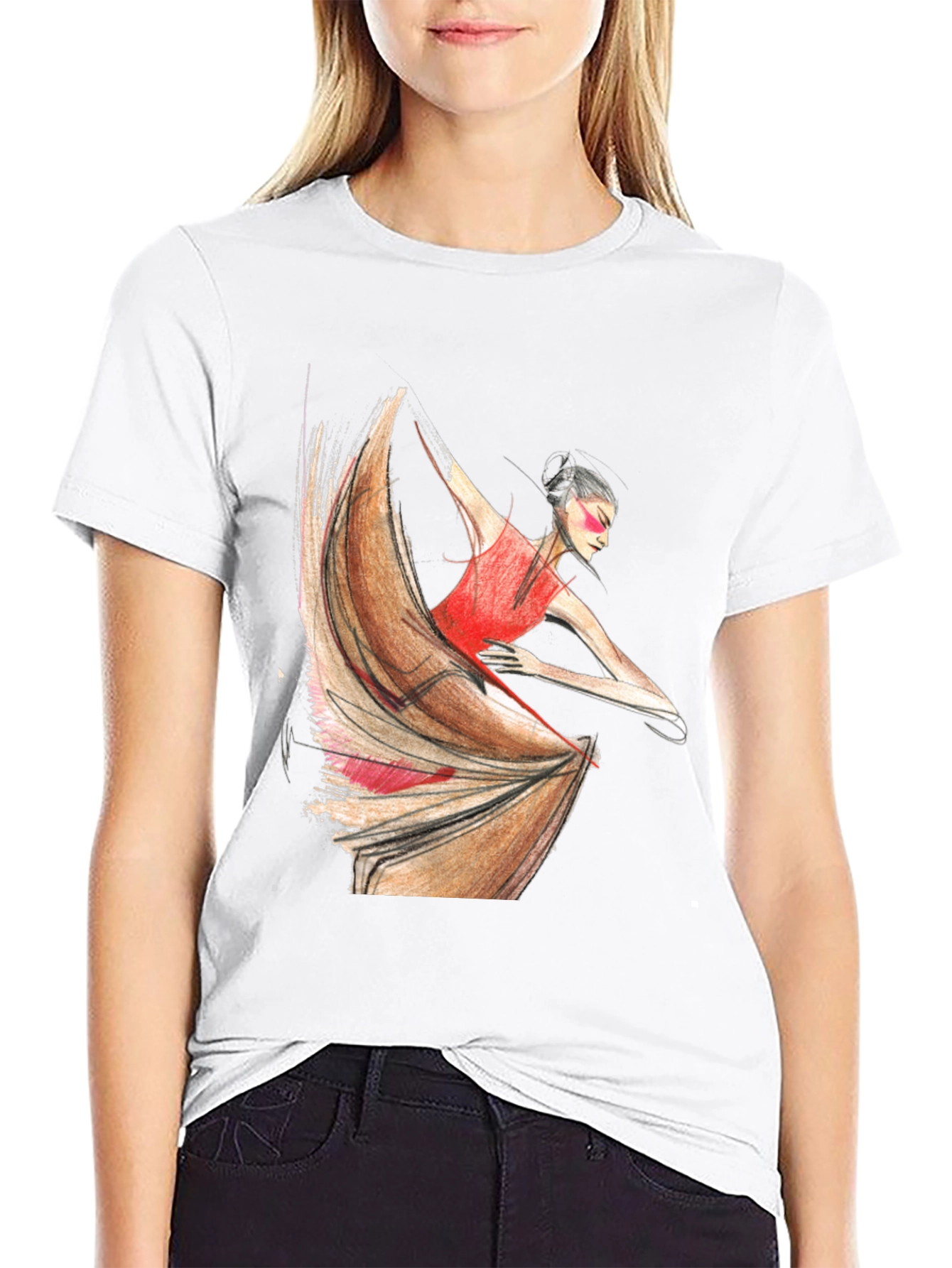 Flamenco Dancer Graphic Tee - Black Unisex T-Shirt