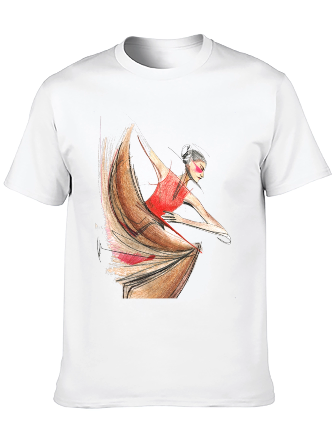 Flamenco Dancer Graphic Tee - Black Unisex T-Shirt