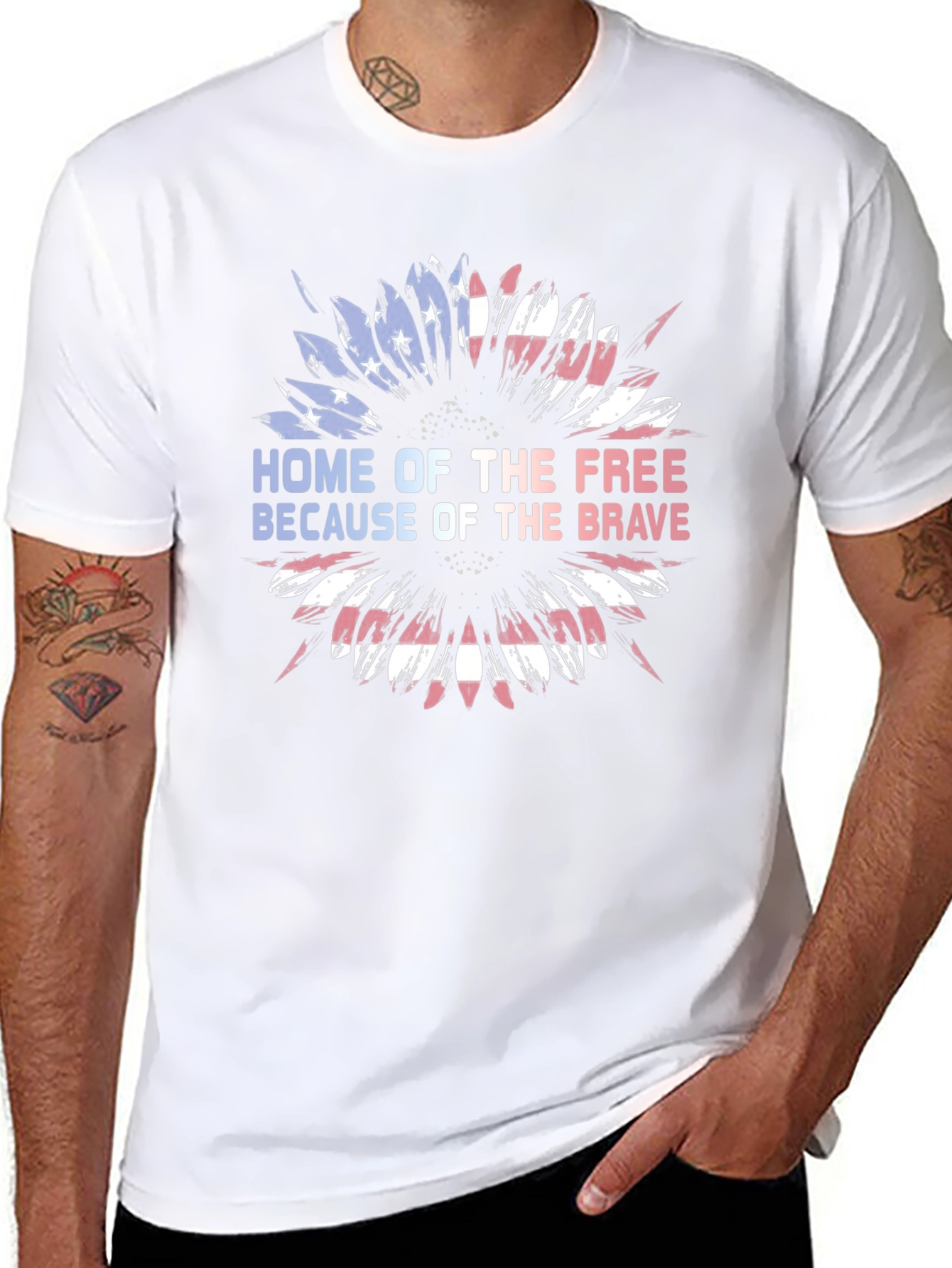 Patriotic Sunflower T-Shirt - Home of the Free