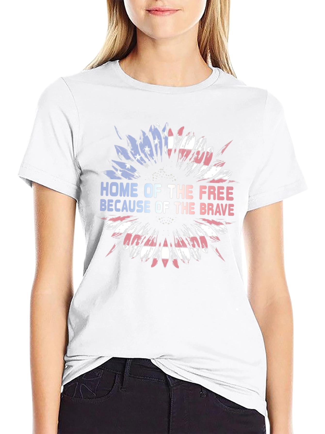Patriotic Sunflower T-Shirt - Home of the Free