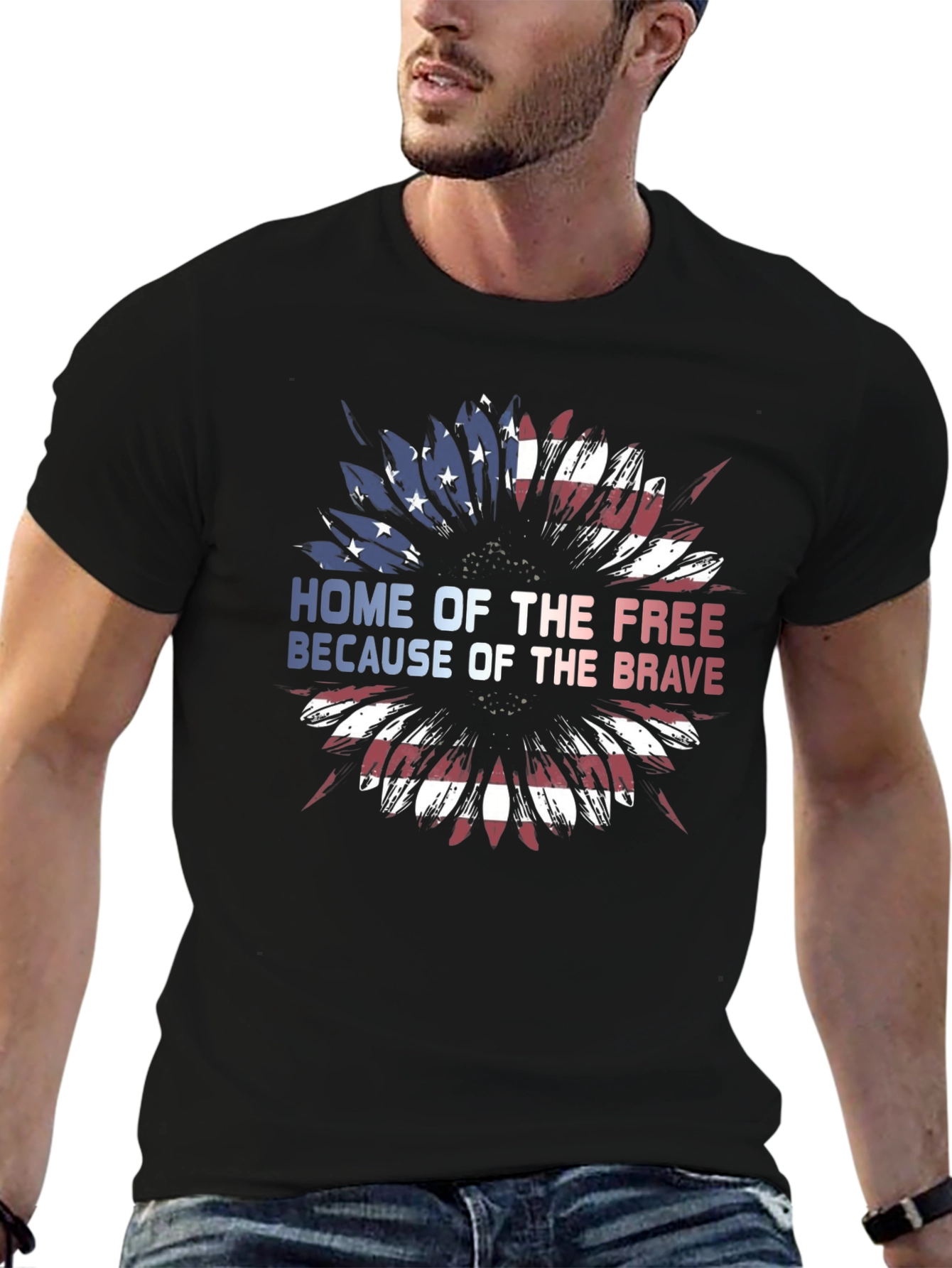 Patriotic Sunflower T-Shirt - Home of the Free