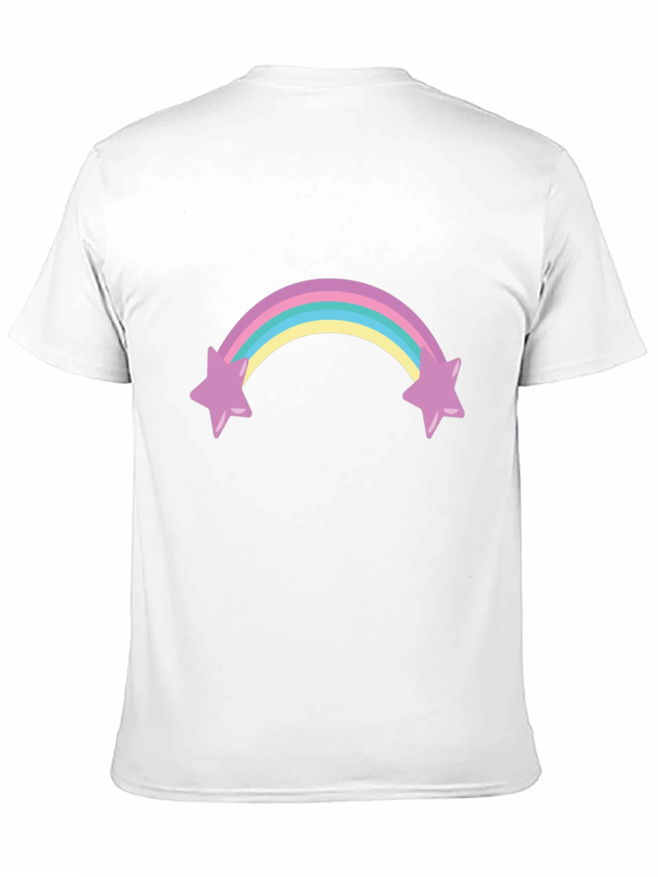 Rainbow Star T-Shirt - Black Cotton Blend