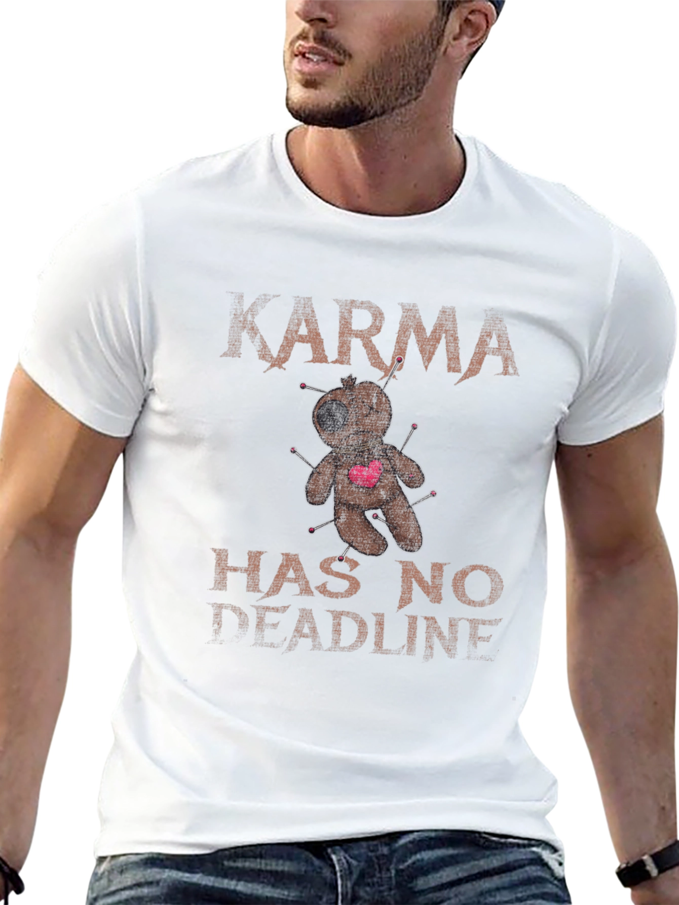 Karma Has No Deadline Voodoo Doll T-Shirt