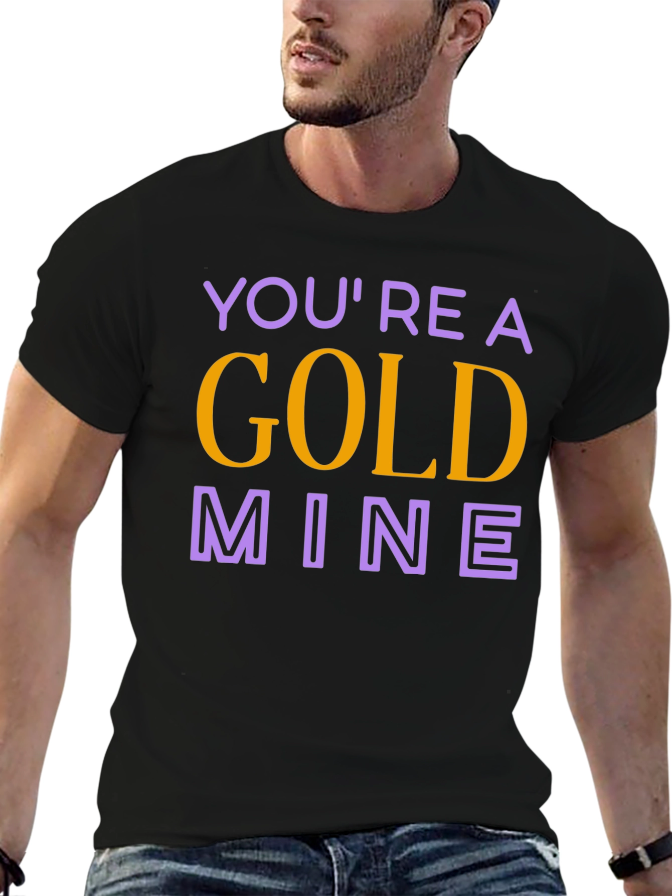 Youre a Gold Mine Graphic Tee - Trendy T-Shirt