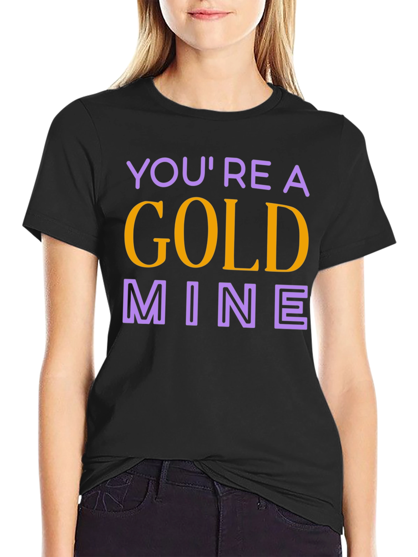 Youre a Gold Mine Graphic Tee - Trendy T-Shirt