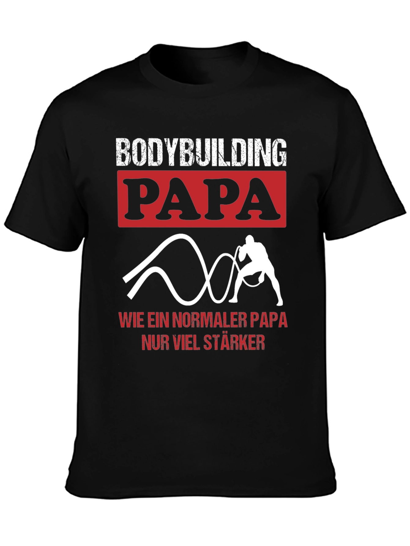 Bodybuilding Papa T-Shirt - Strong Dad Workout Tee