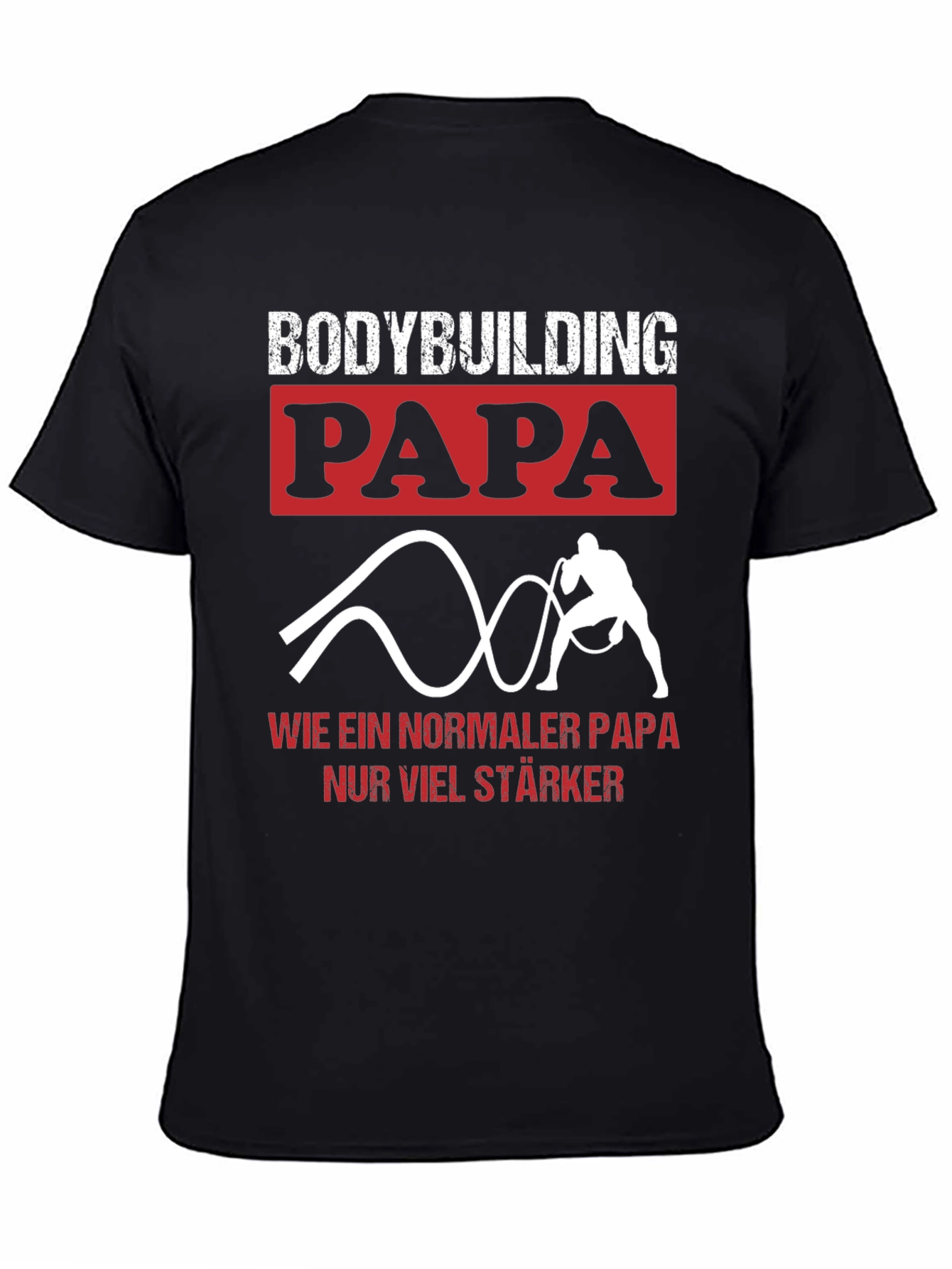 Bodybuilding Papa T-Shirt - Strong Dad Workout Tee