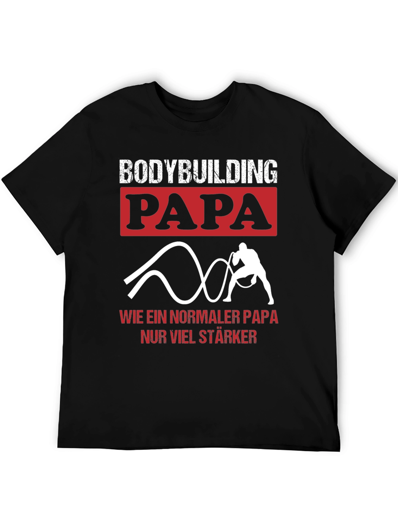 Bodybuilding Papa T-Shirt - Strong Dad Workout Tee