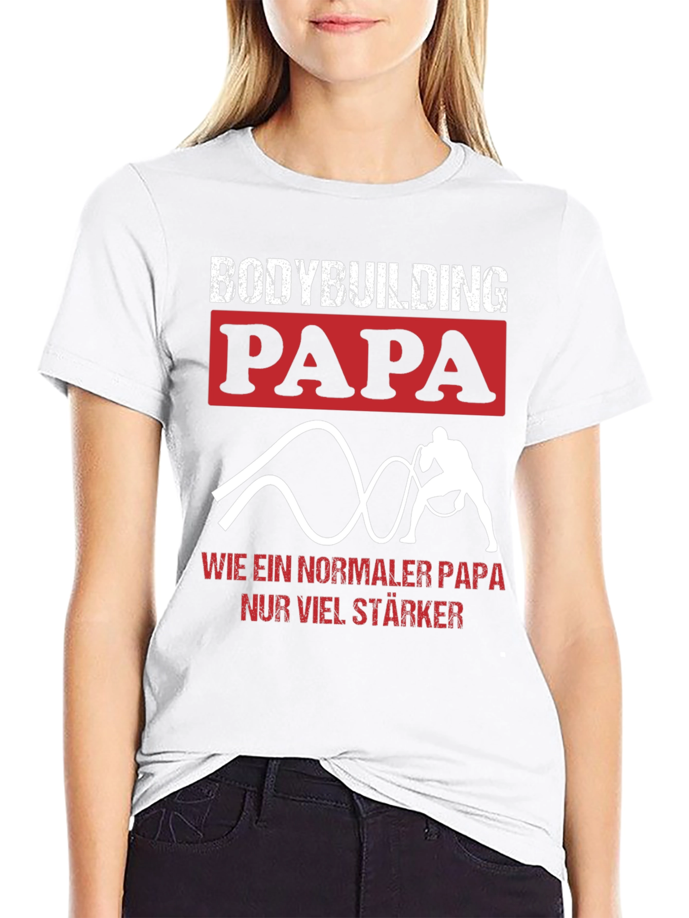 Bodybuilding Papa T-Shirt - Strong Dad Workout Tee