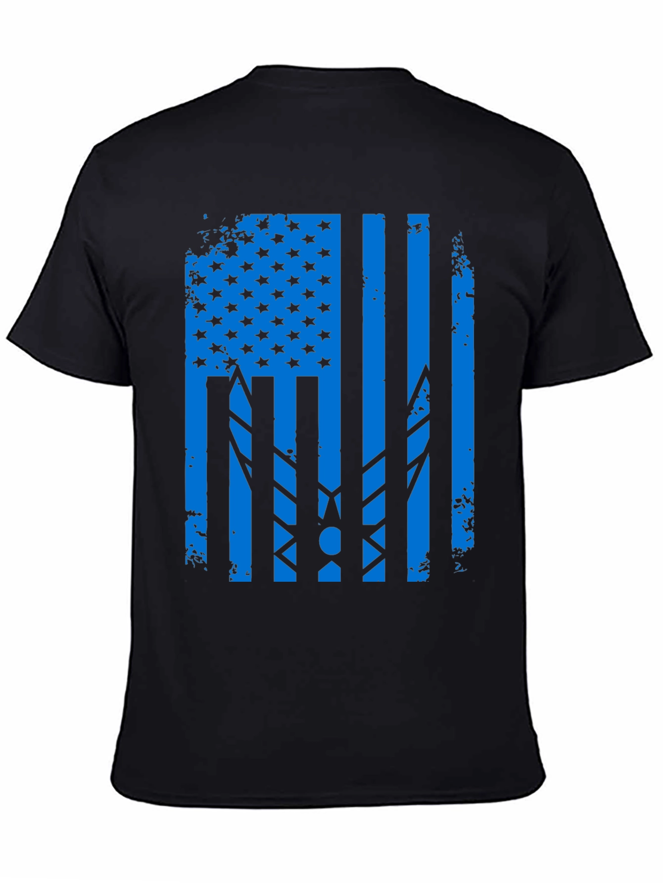 Distressed USA Air Force Flag Graphic T-Shirt