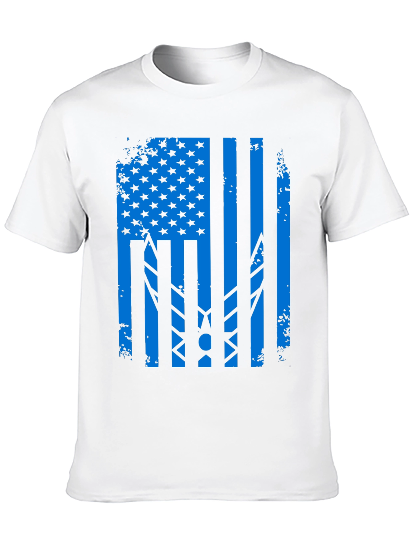 Distressed USA Air Force Flag Graphic T-Shirt