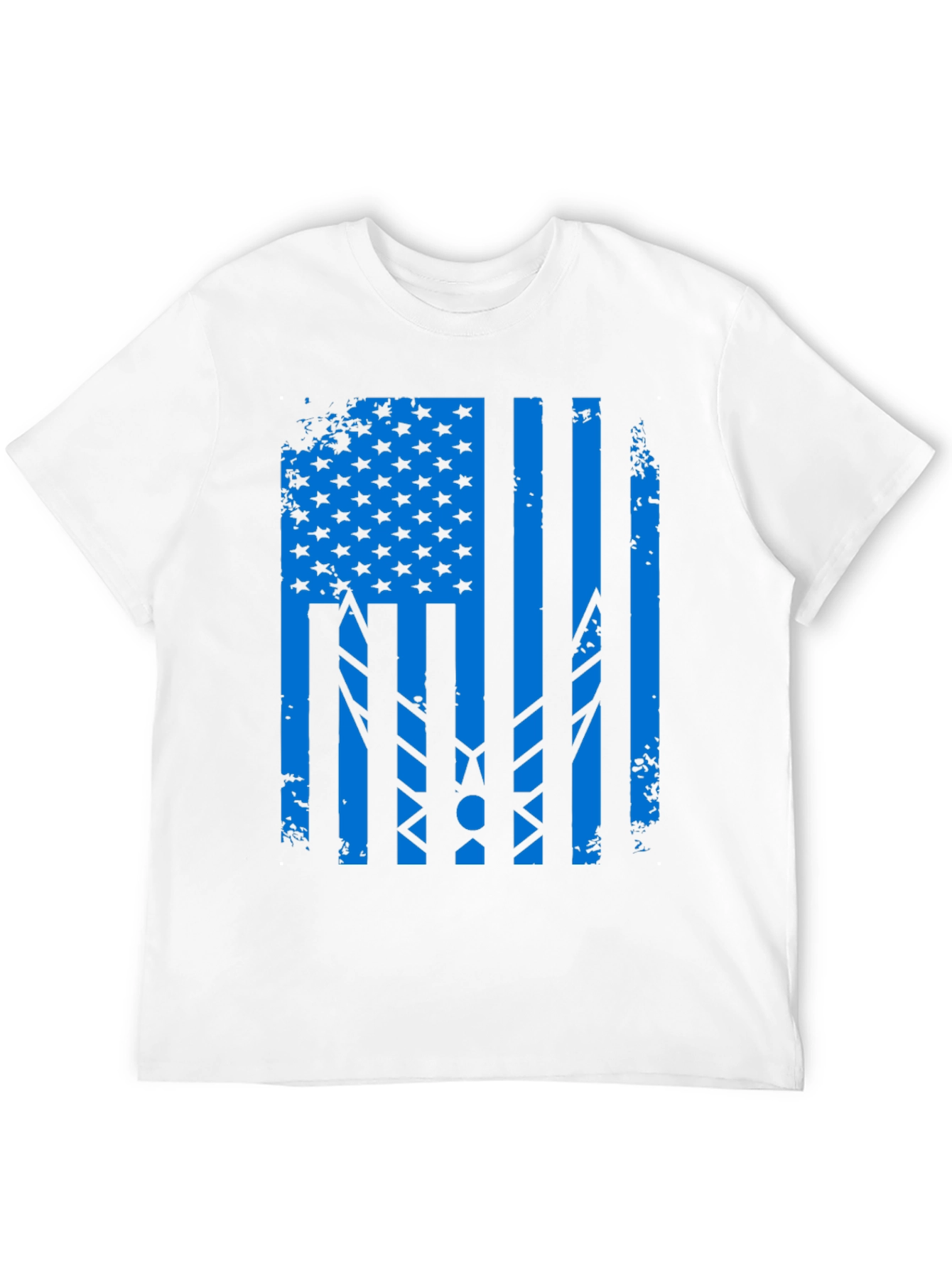 Distressed USA Air Force Flag Graphic T-Shirt