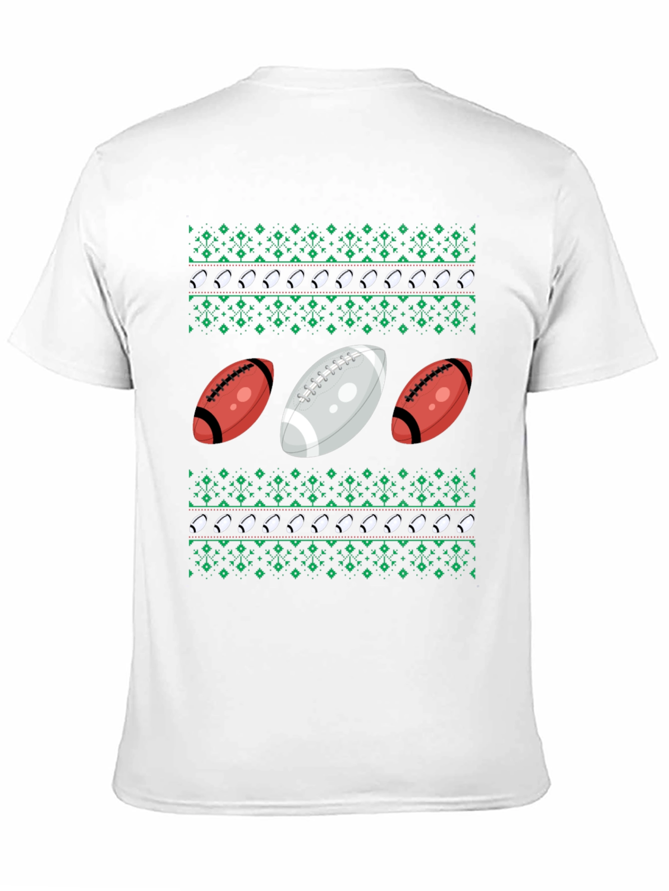 Festive Football Patterned T-Shirt