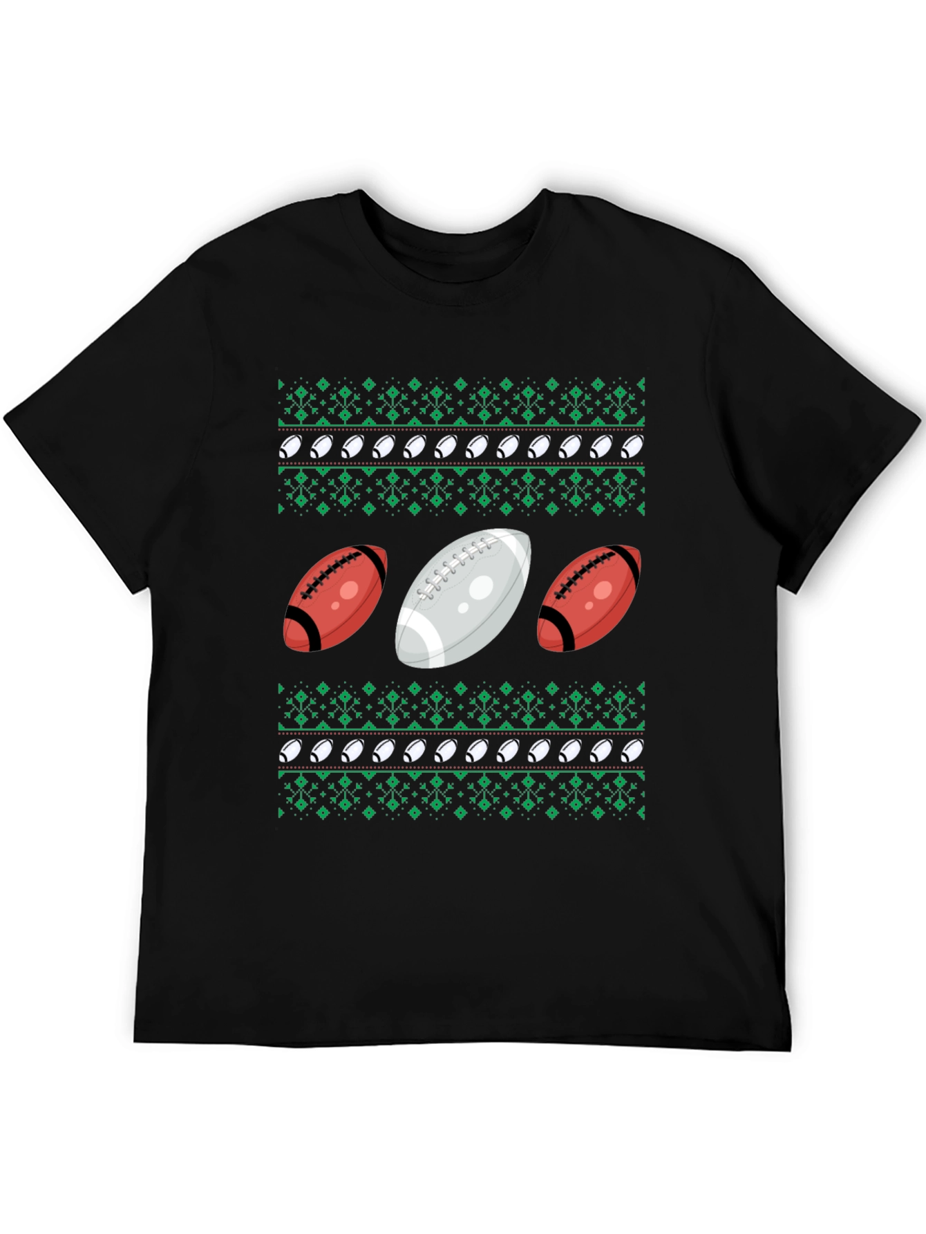 Festive Football Patterned T-Shirt