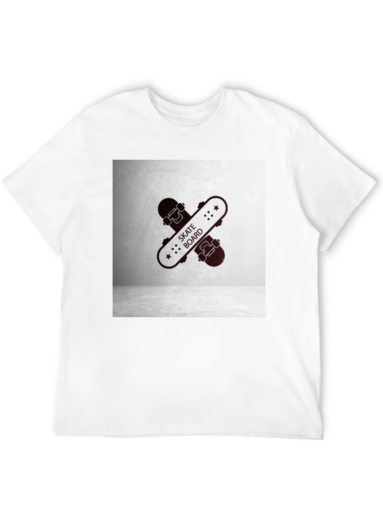 Black Skateboard Graphic Tee - Casual Streetwear Style