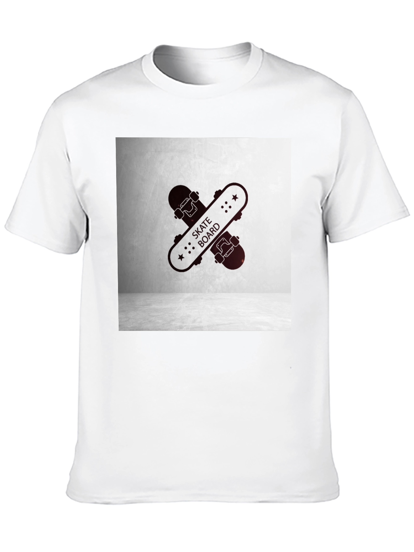 Black Skateboard Graphic Tee - Casual Streetwear Style