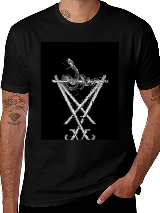 Snake & Sigil Black Graphic Tee