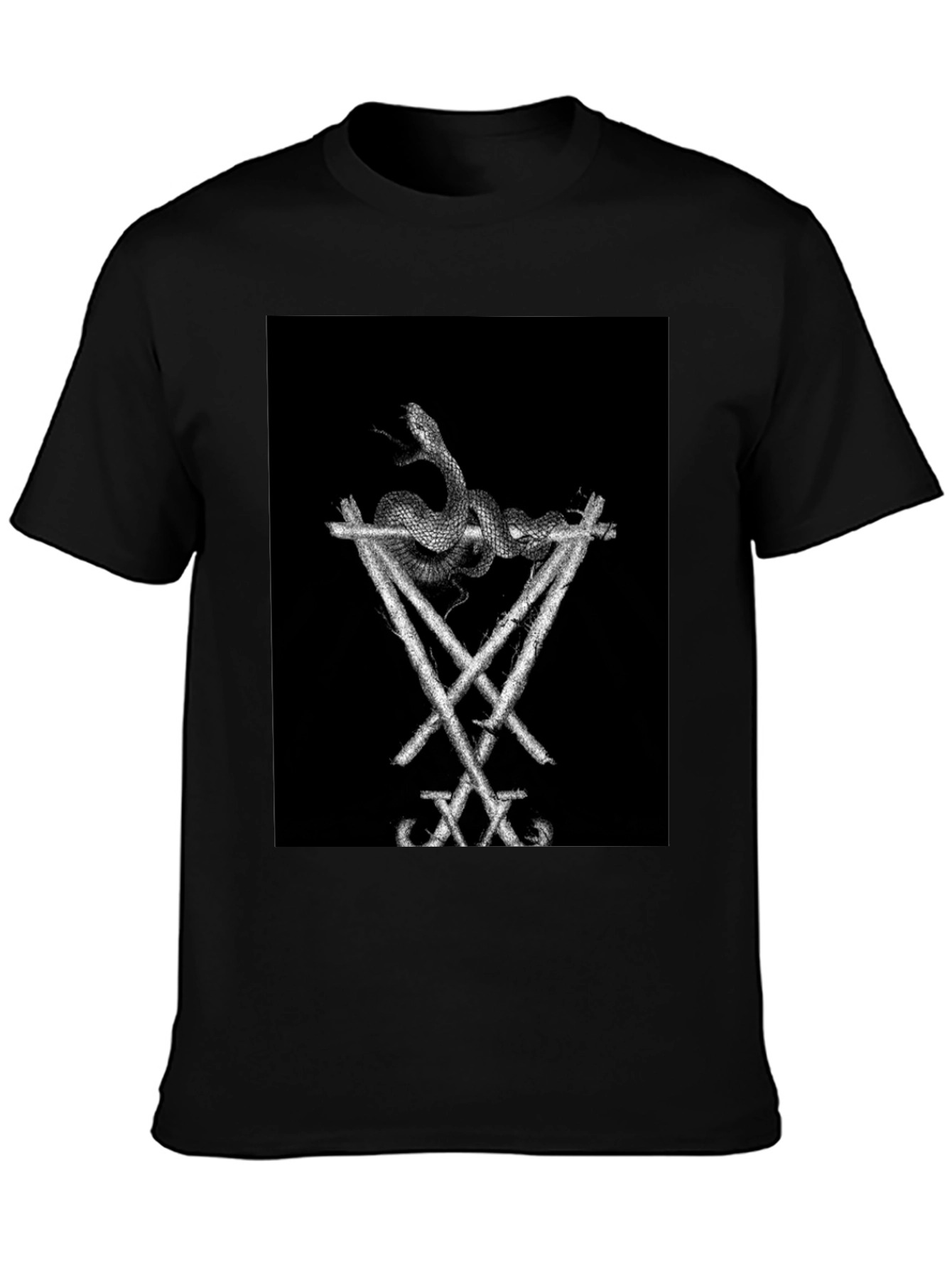 Snake & Sigil Black Graphic Tee