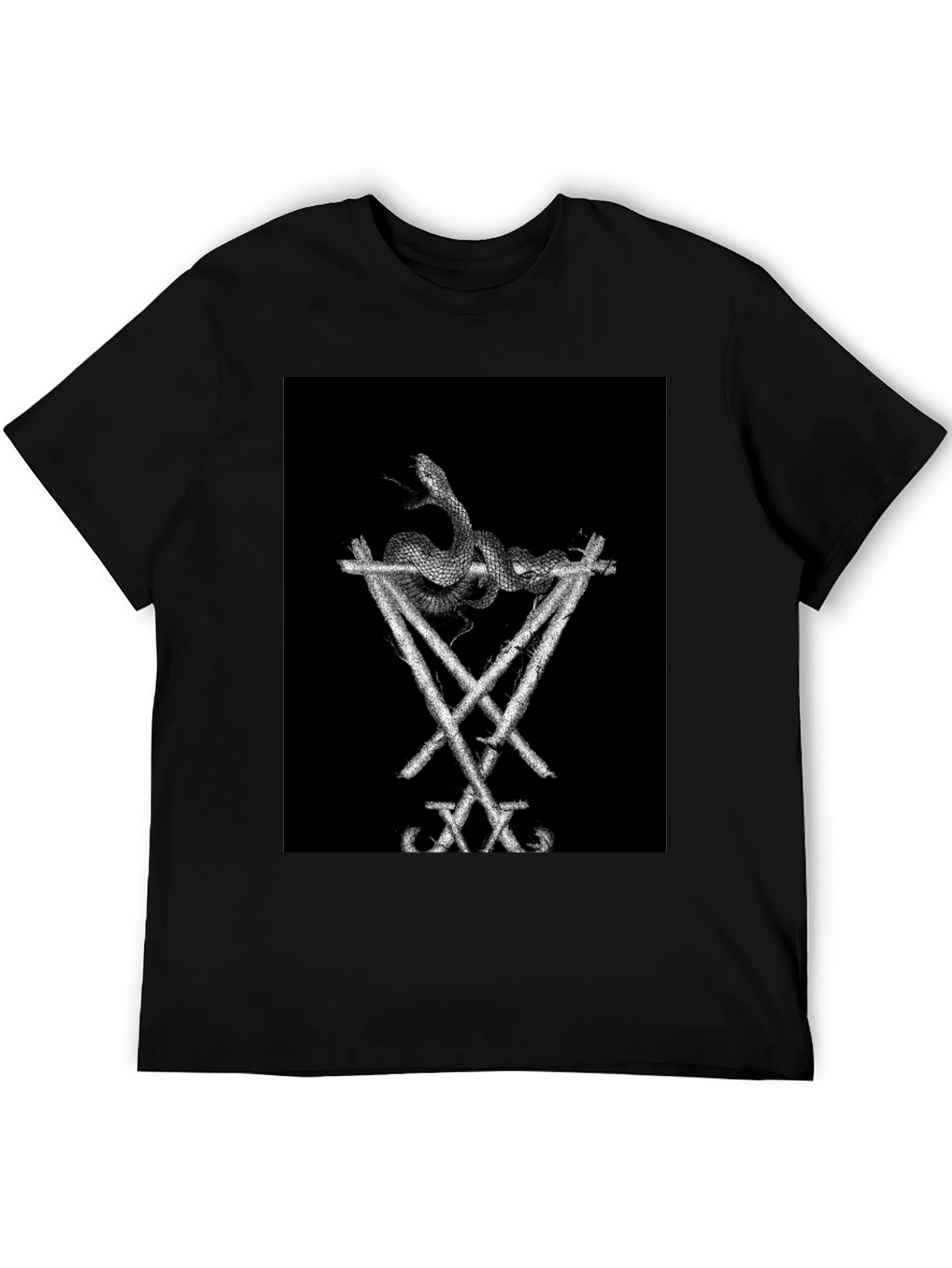 Snake & Sigil Black Graphic Tee
