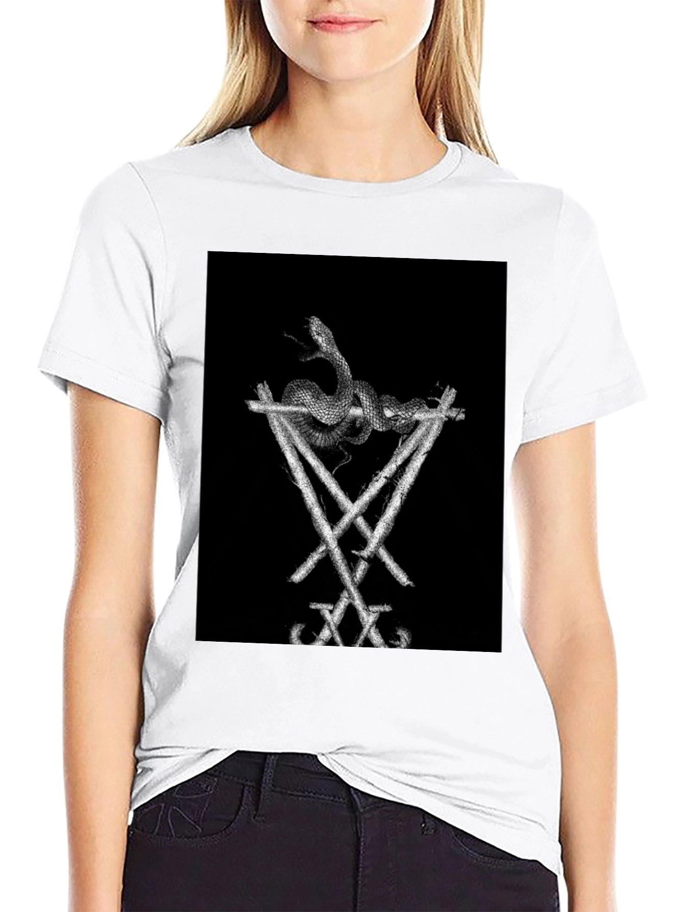 Snake & Sigil Black Graphic Tee