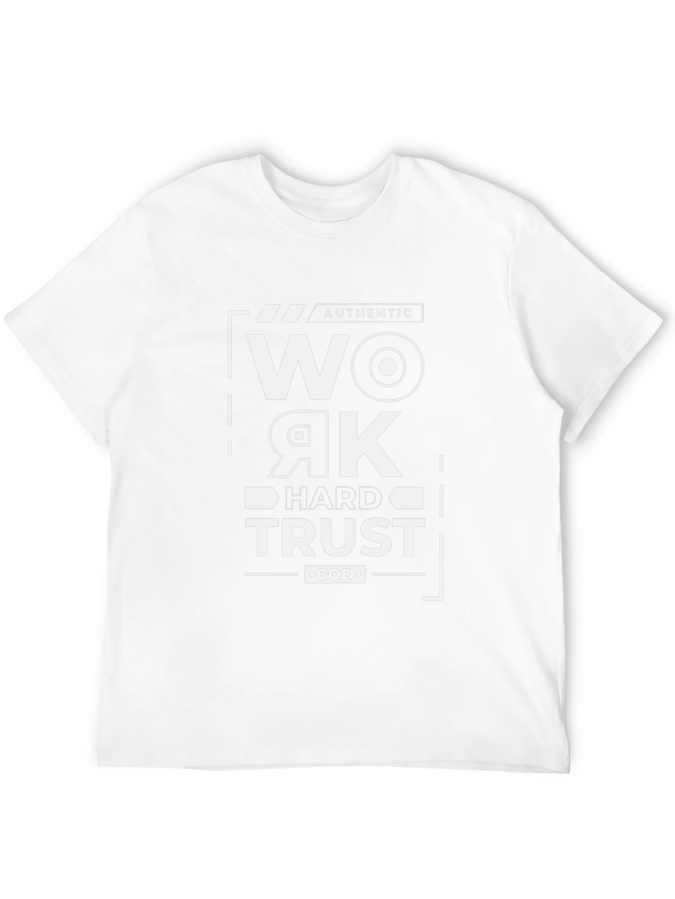 Work Hard Trust God Black Graphic Tee