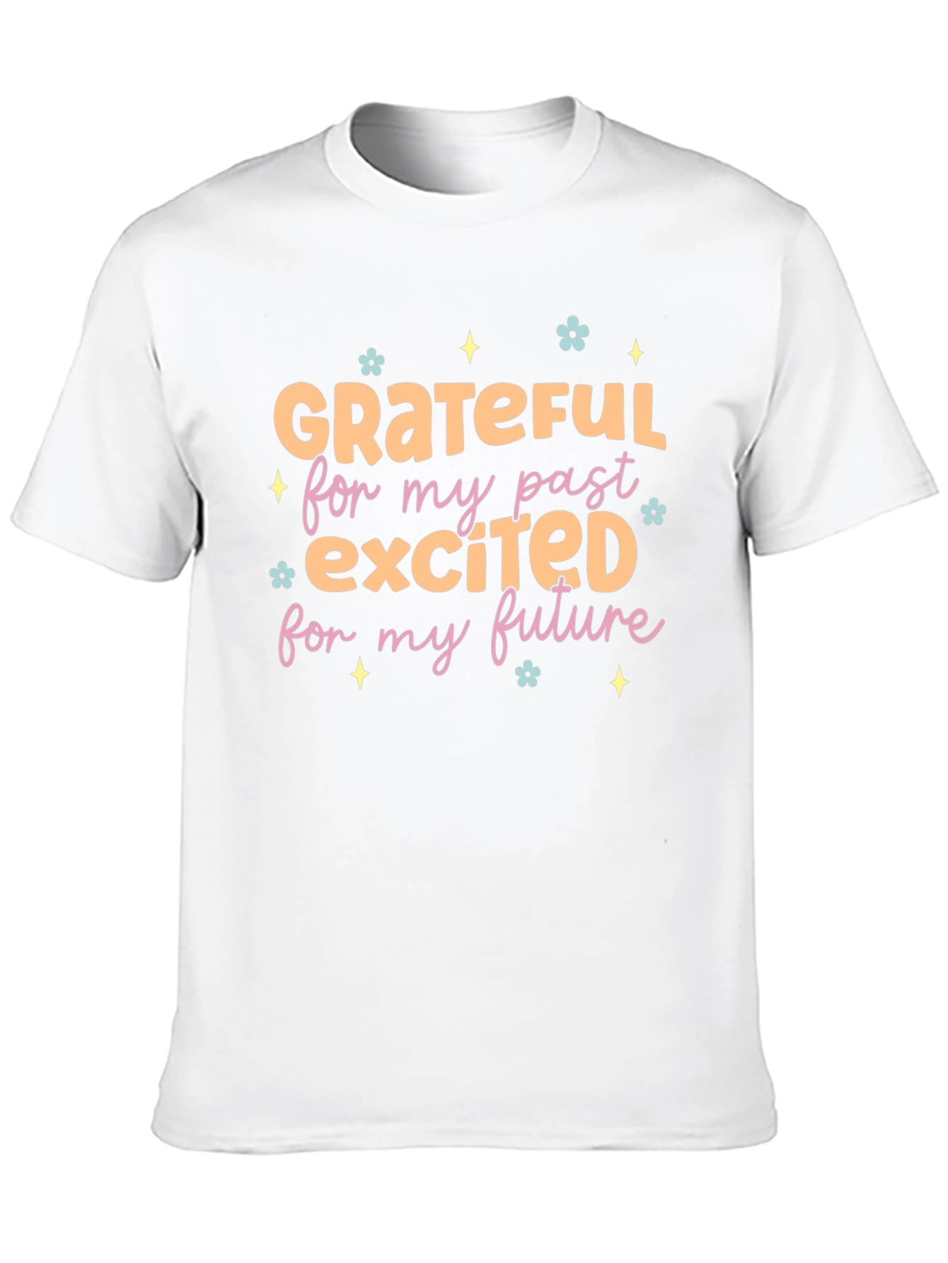 Grateful Past Excited Future Black Graphic Tee